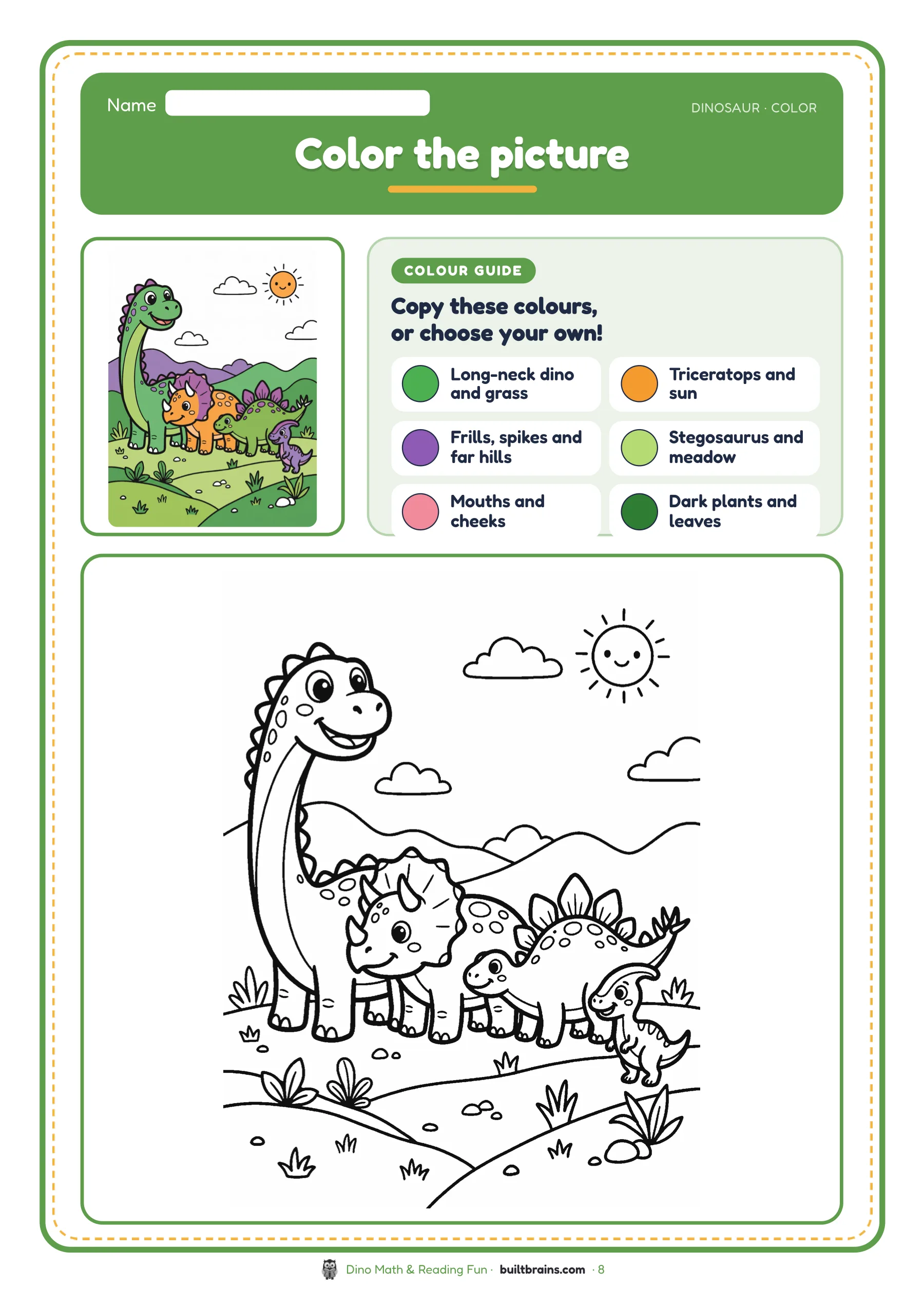 Dino Math & Reading Fun — page preview 3