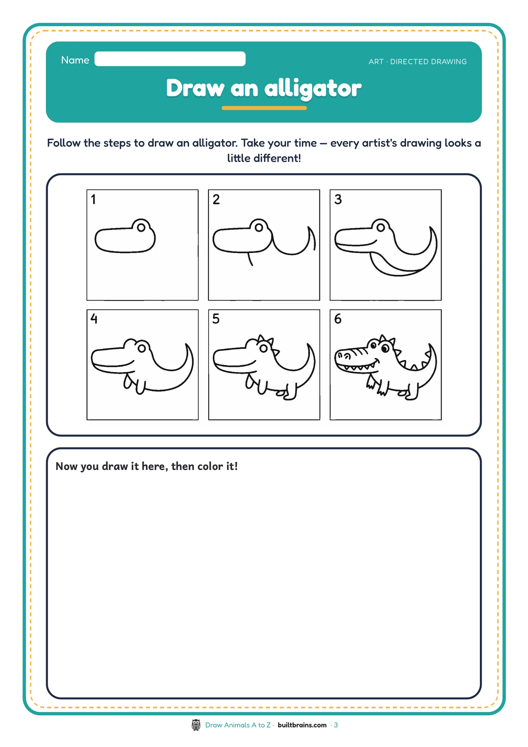 Draw Animals A to Z — page preview 1