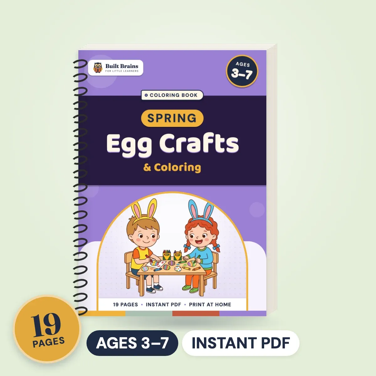 Spring Egg Crafts & Coloring
