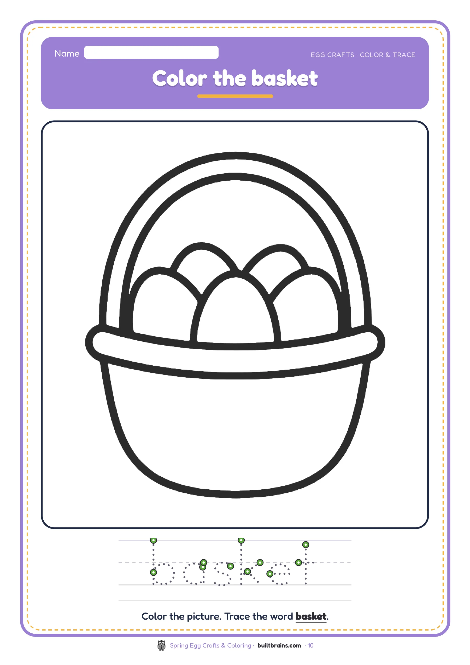 Spring Egg Crafts & Coloring — page preview 6