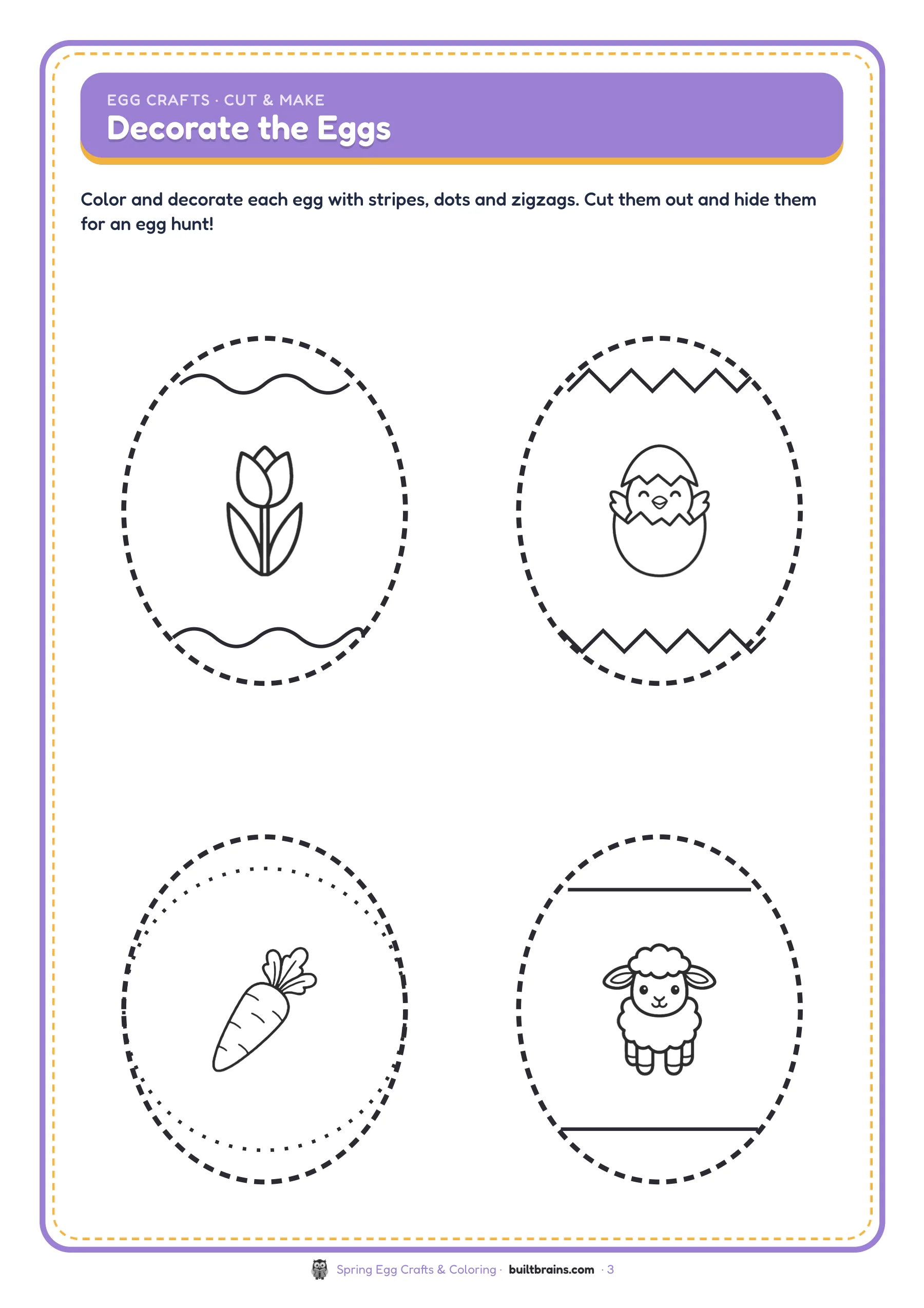 Spring Egg Crafts & Coloring — page preview 1