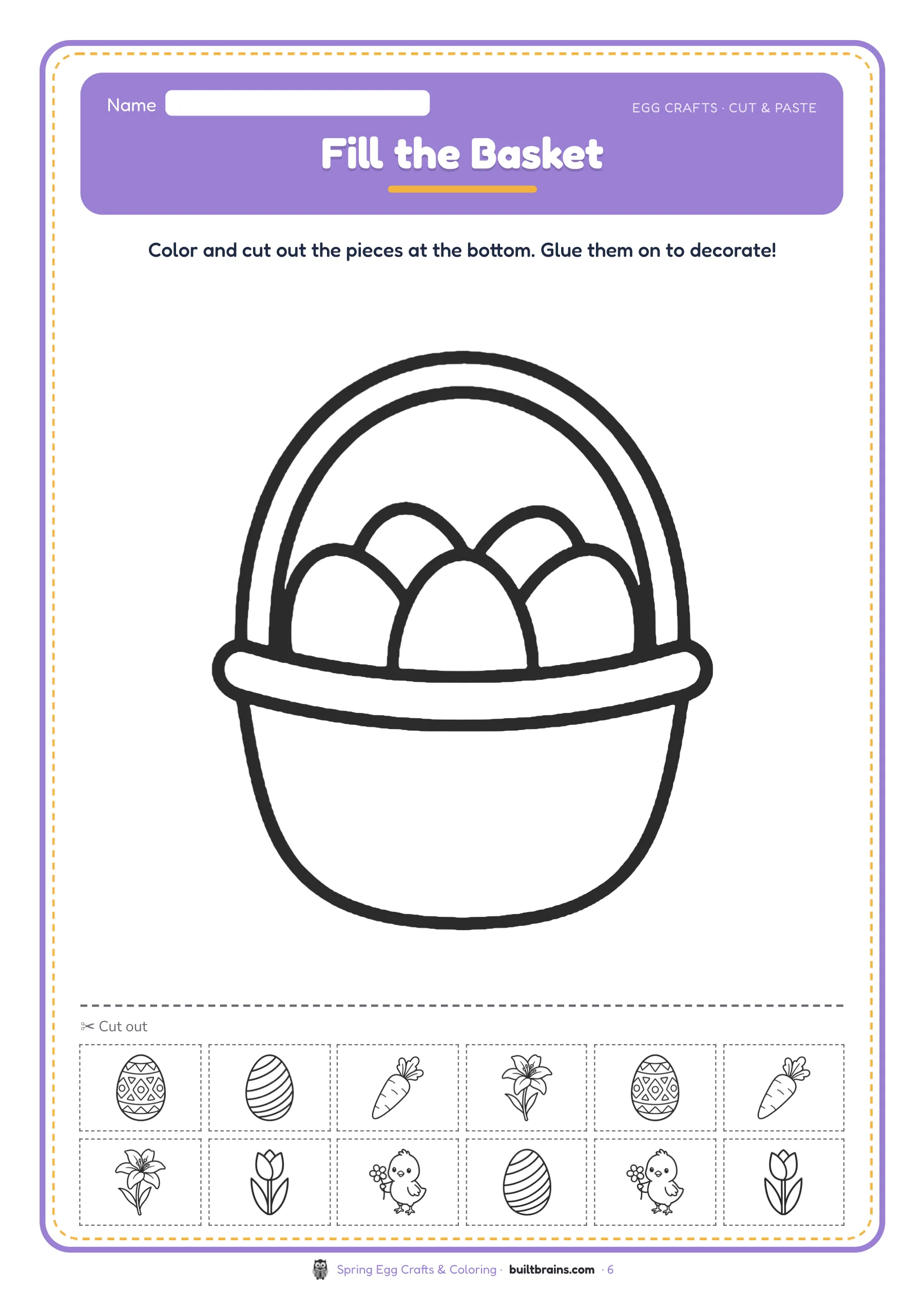 Spring Egg Crafts & Coloring — page preview 3