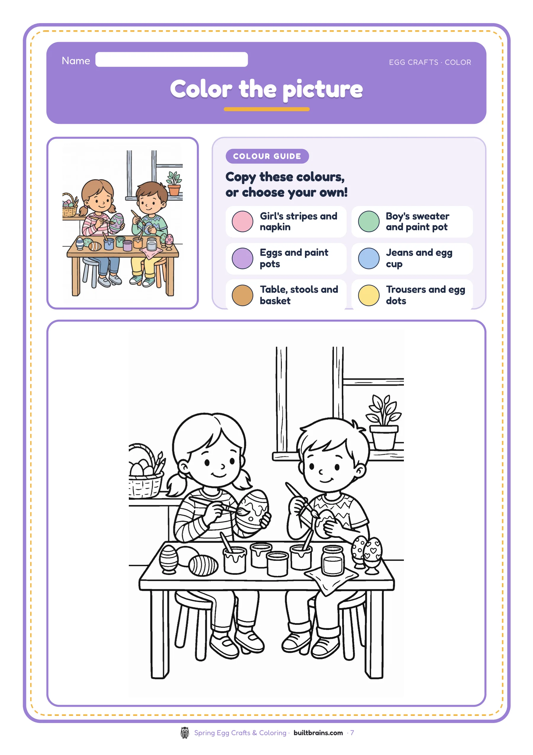 Spring Egg Crafts & Coloring — page preview 4