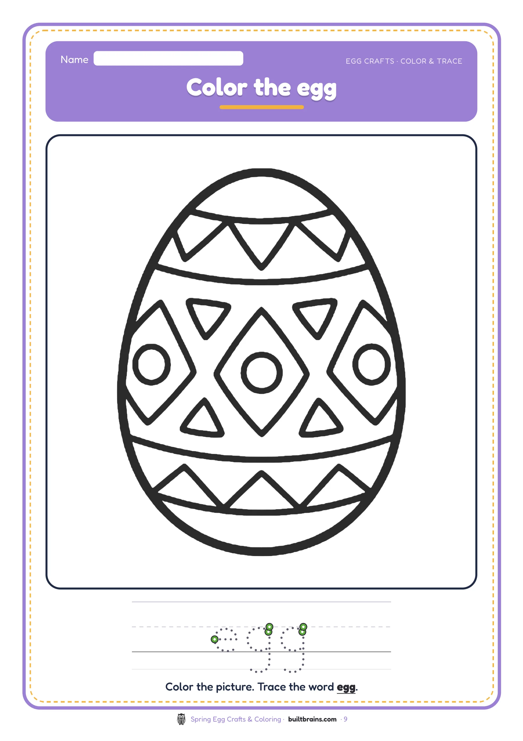Spring Egg Crafts & Coloring — page preview 5