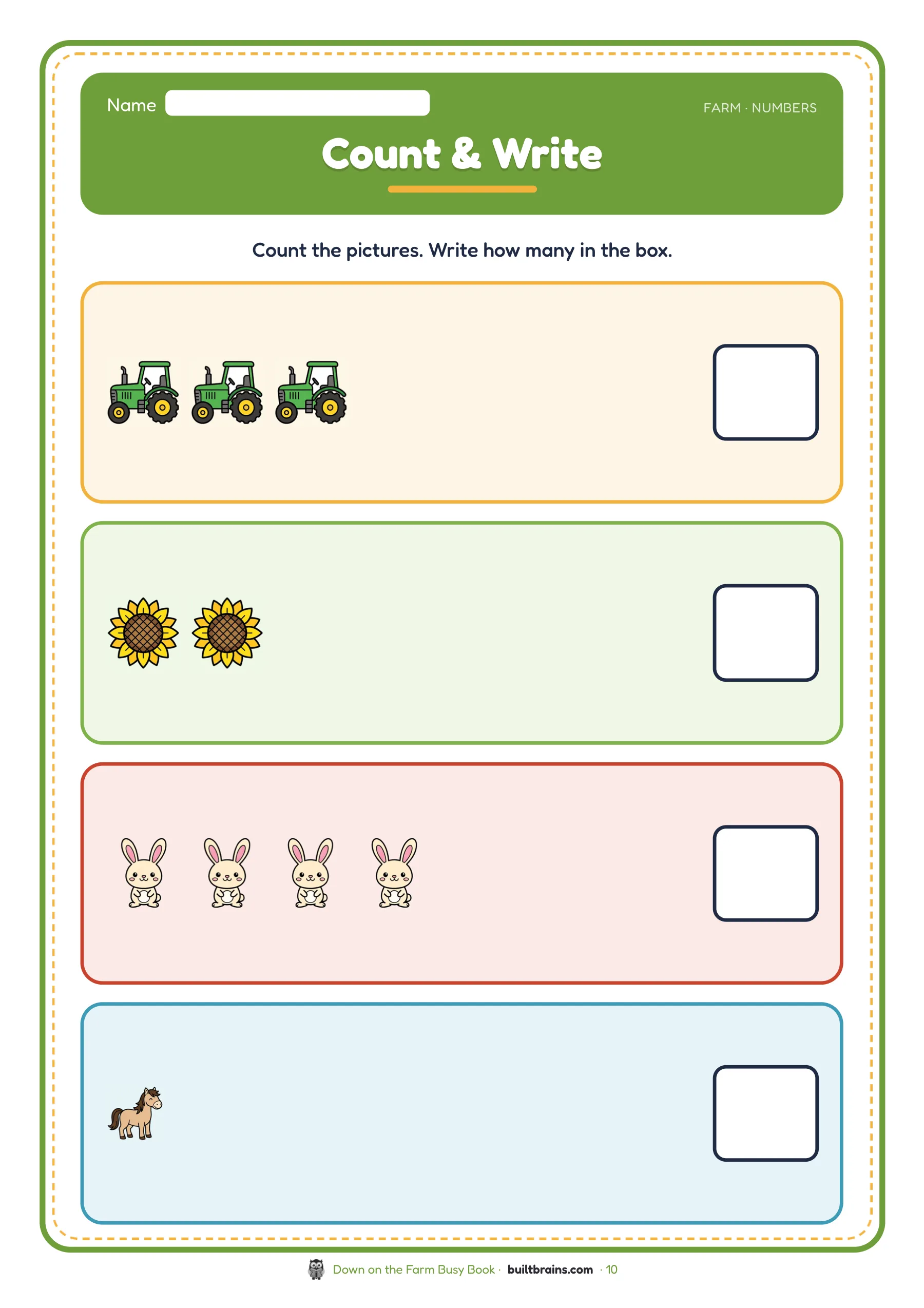 Down on the Farm Busy Book — page preview 5