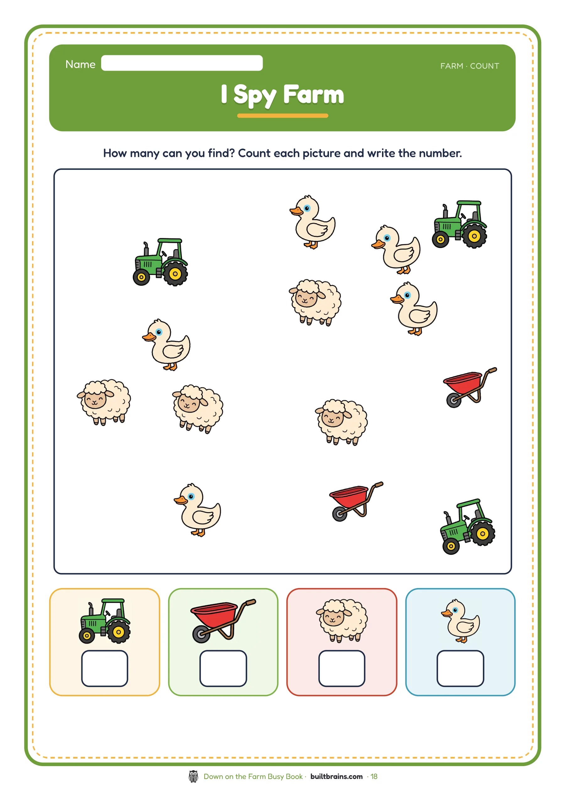 Down on the Farm Busy Book — page preview 7