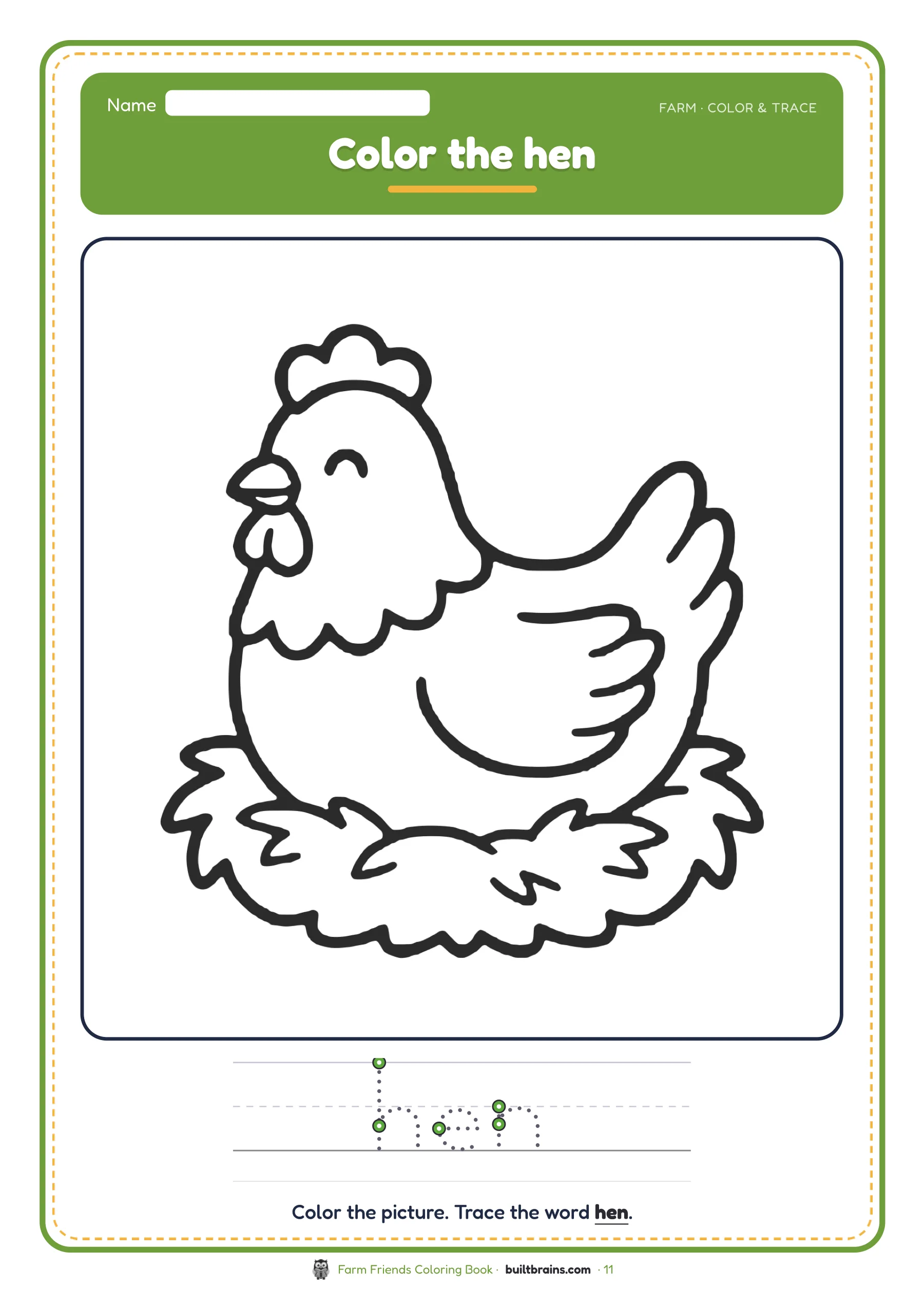 Farm Friends Coloring Book — page preview 6