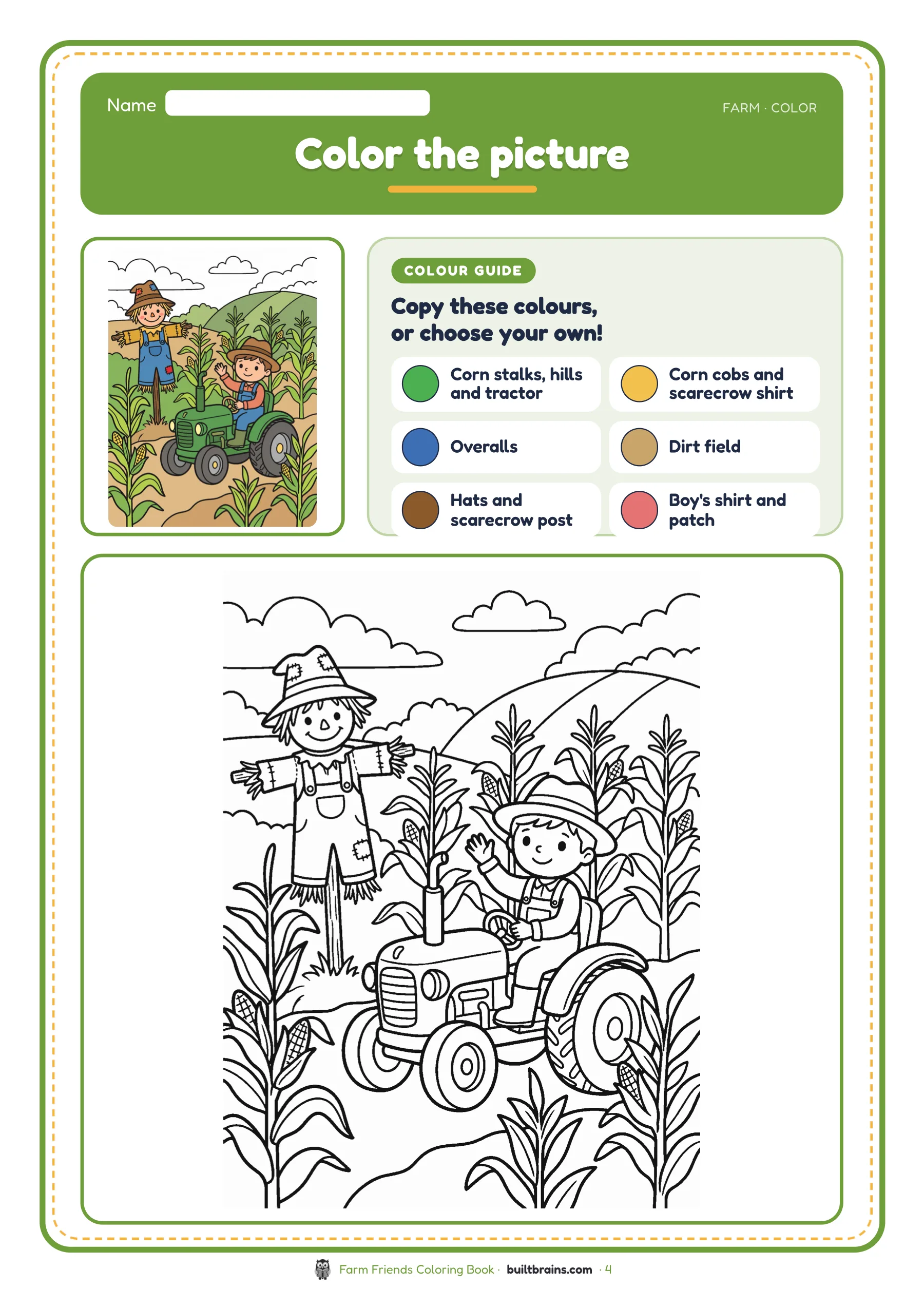 Farm Friends Coloring Book — page preview 2