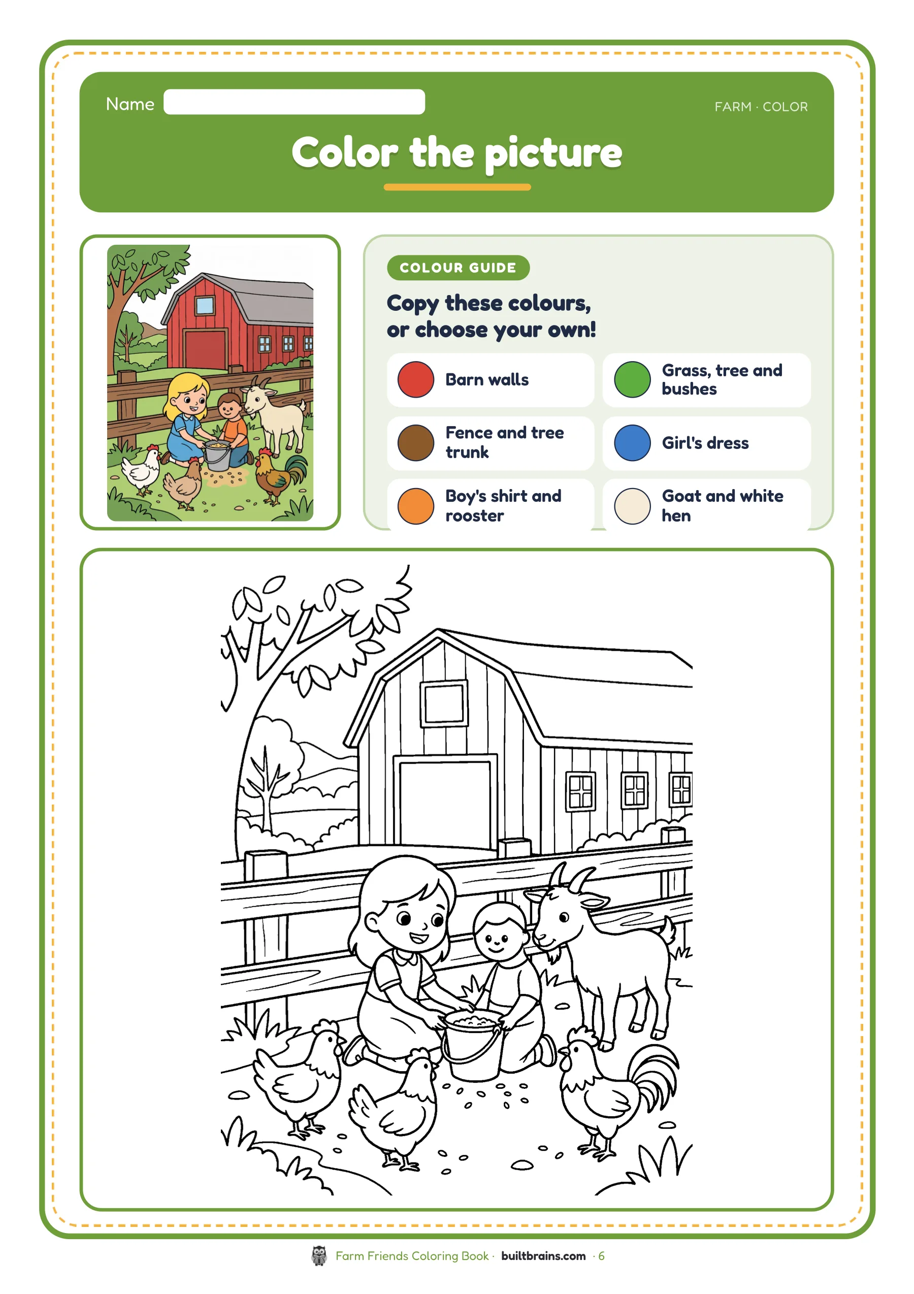 Farm Friends Coloring Book — page preview 3