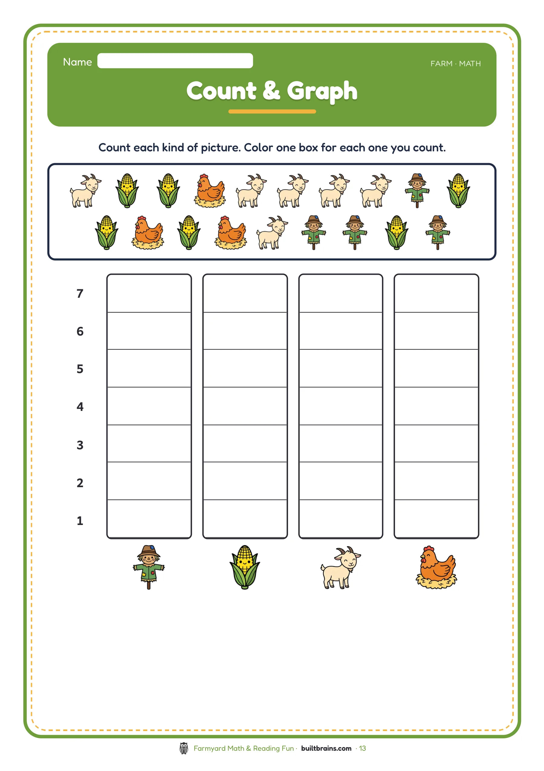 Farmyard Math & Reading Fun — page preview 6