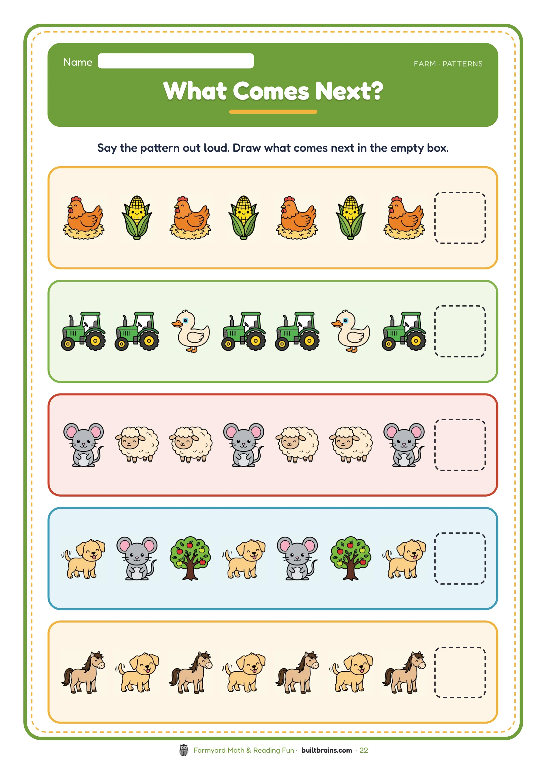 Farmyard Math & Reading Fun — page preview 7