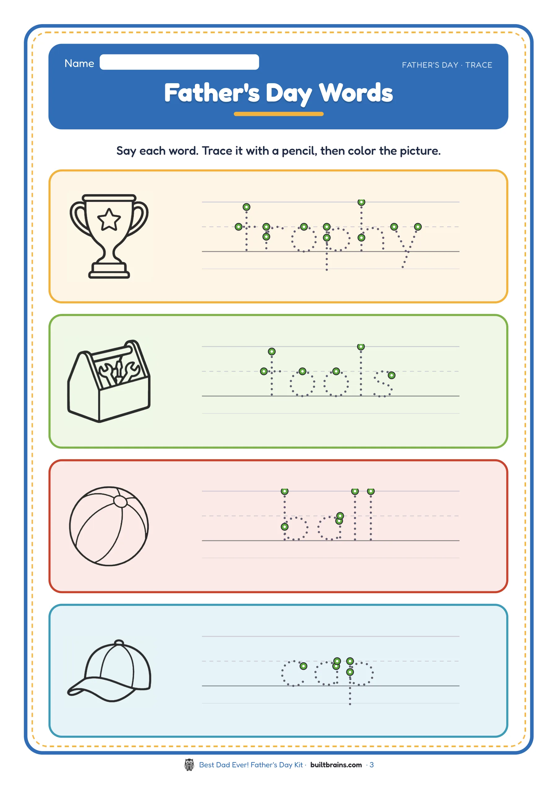 Best Dad Ever! Father's Day Kit — page preview 1