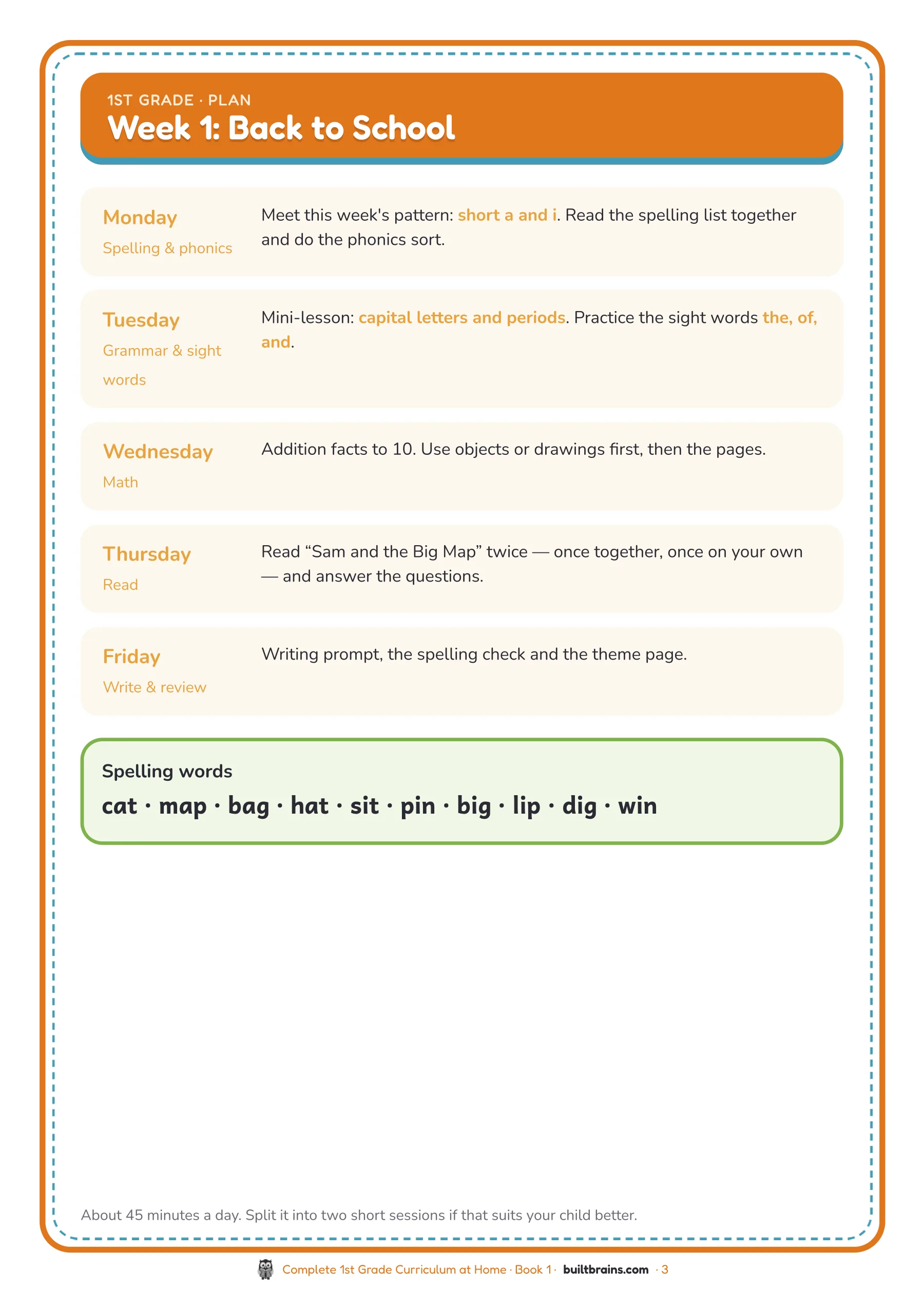 Complete 1st Grade Curriculum at Home — page preview 1