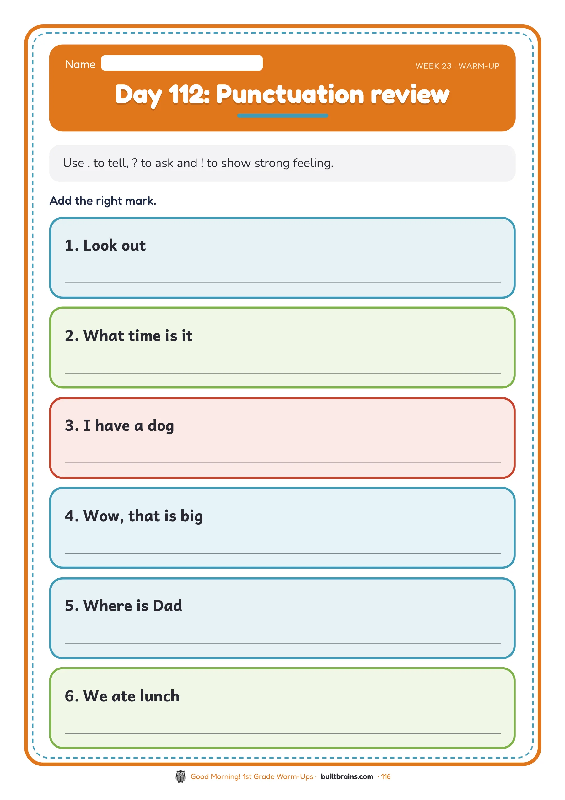 Good Morning! 1st Grade Warm-Ups — page preview 6
