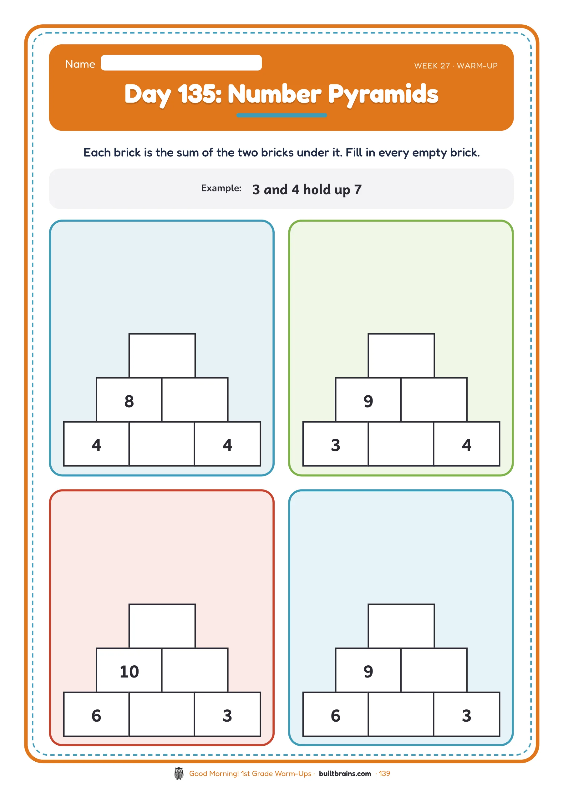 Good Morning! 1st Grade Warm-Ups — page preview 7