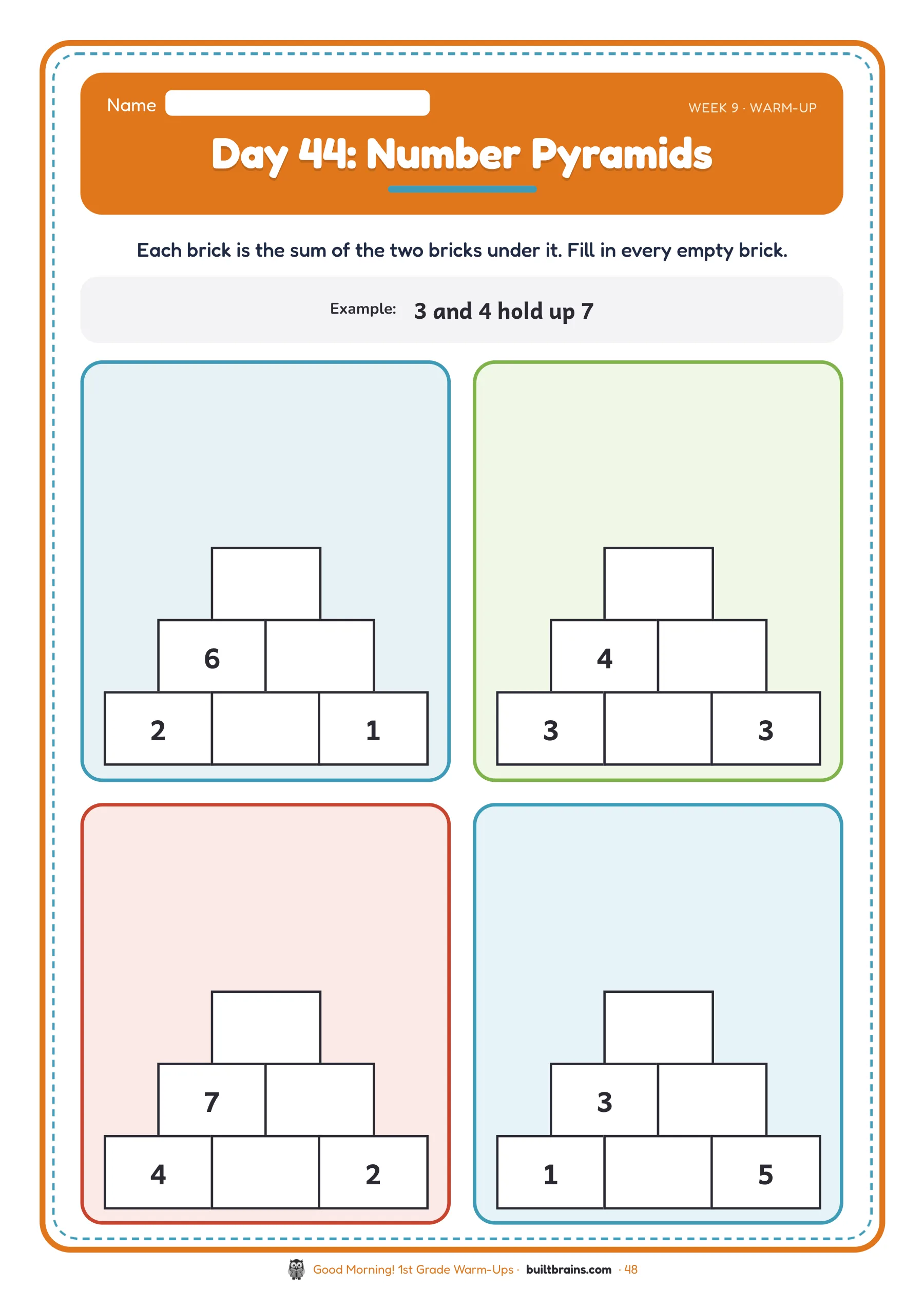 Good Morning! 1st Grade Warm-Ups — page preview 3