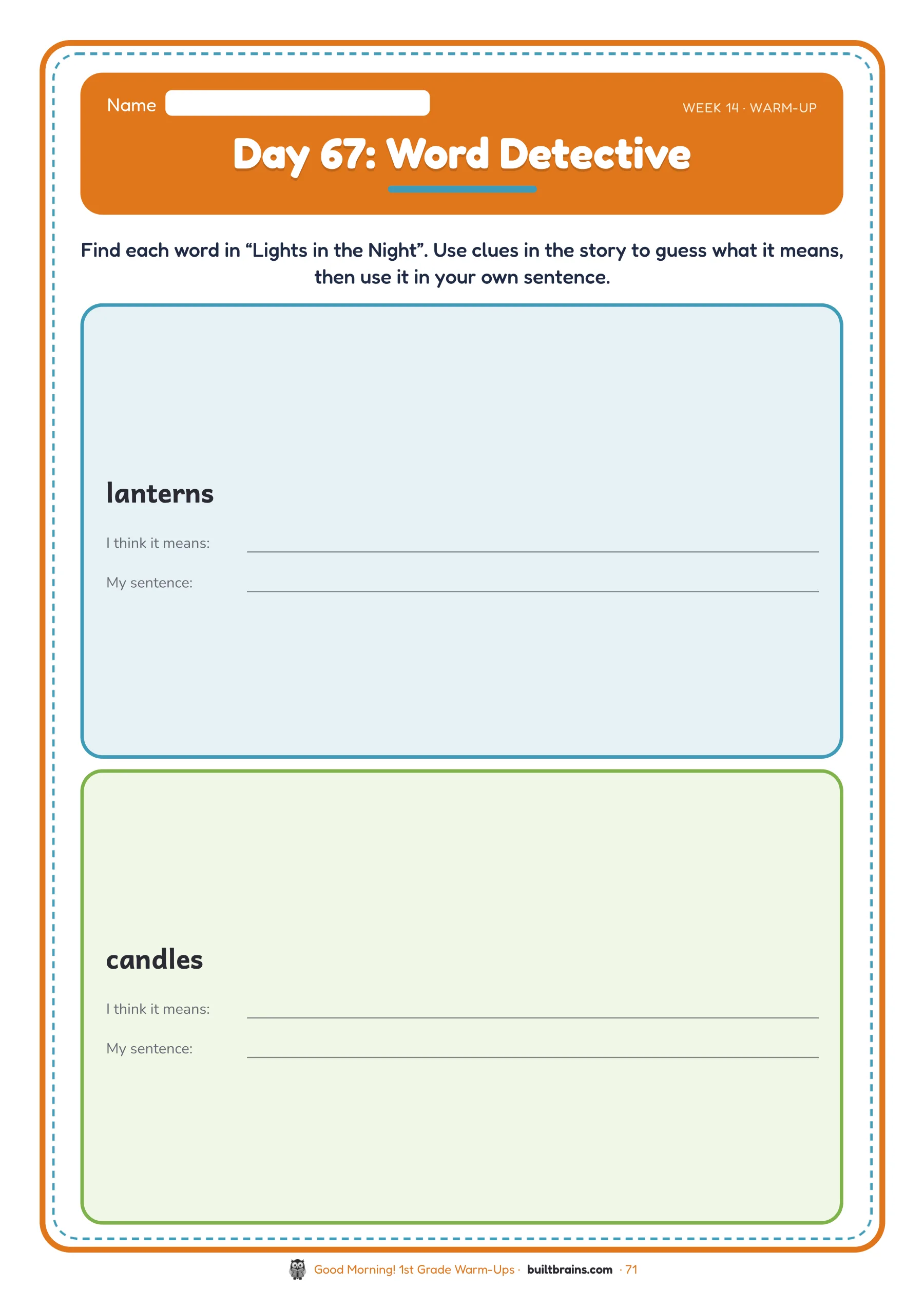 Good Morning! 1st Grade Warm-Ups — page preview 4