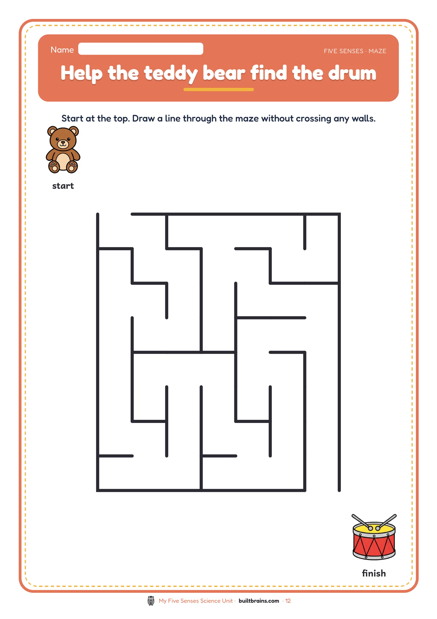 My Five Senses Science Unit — page preview 6