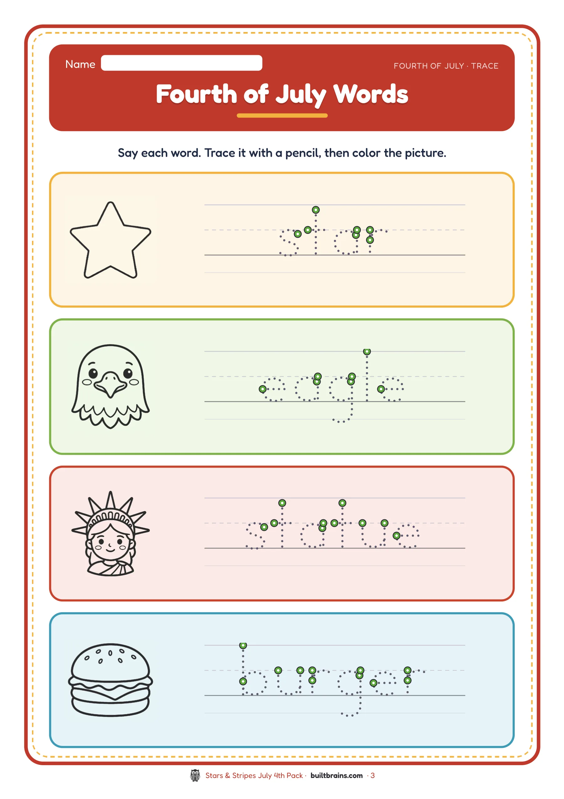 Stars & Stripes July 4th Pack — page preview 1