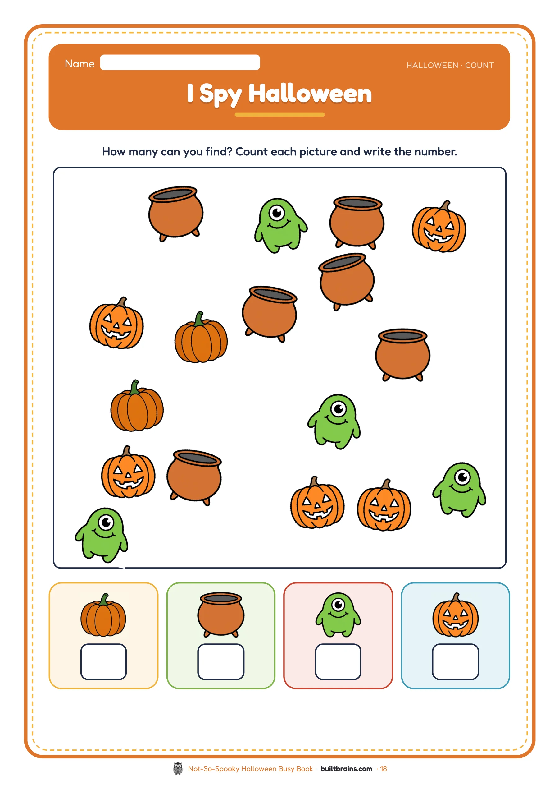 Not-So-Spooky Halloween Busy Book — page preview 7
