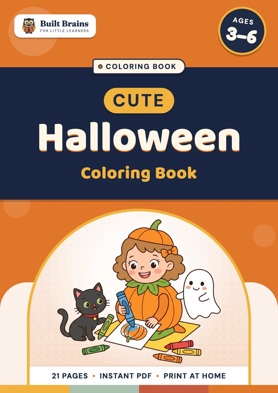 Cute Halloween Coloring Book