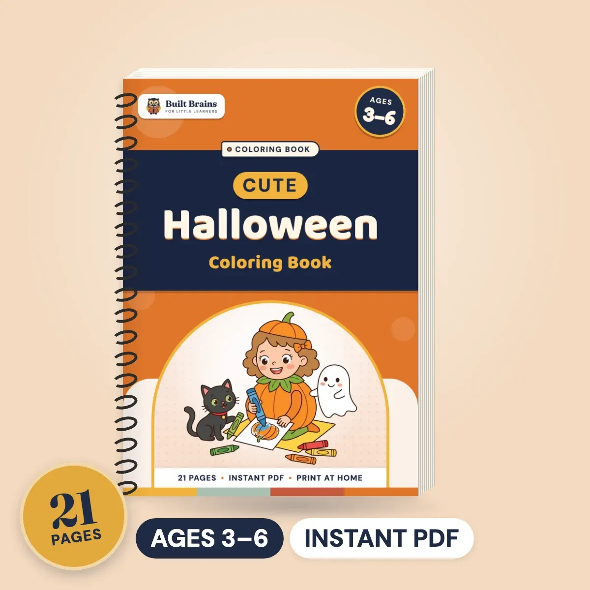 Cute Halloween Coloring Book