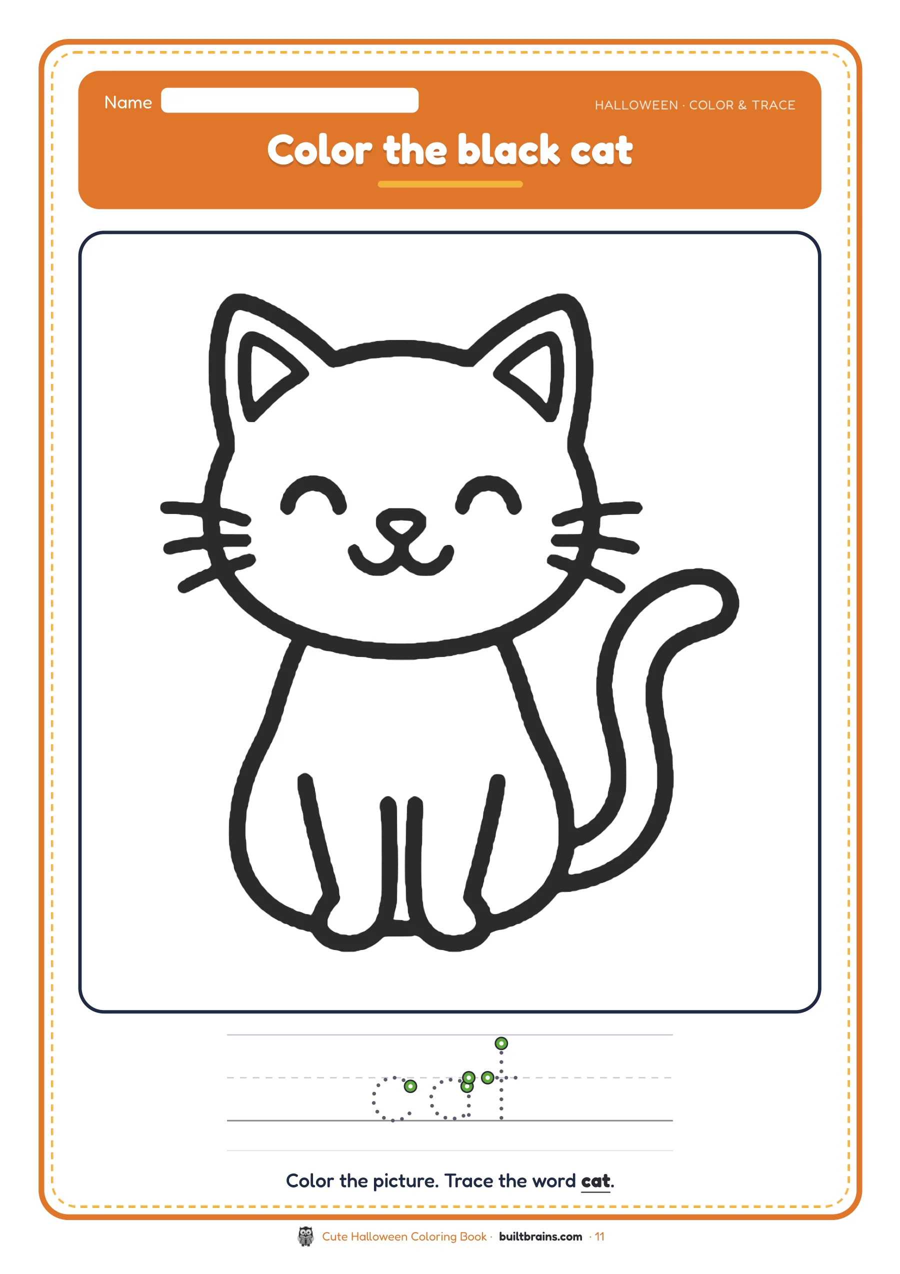 Cute Halloween Coloring Book — page preview 6