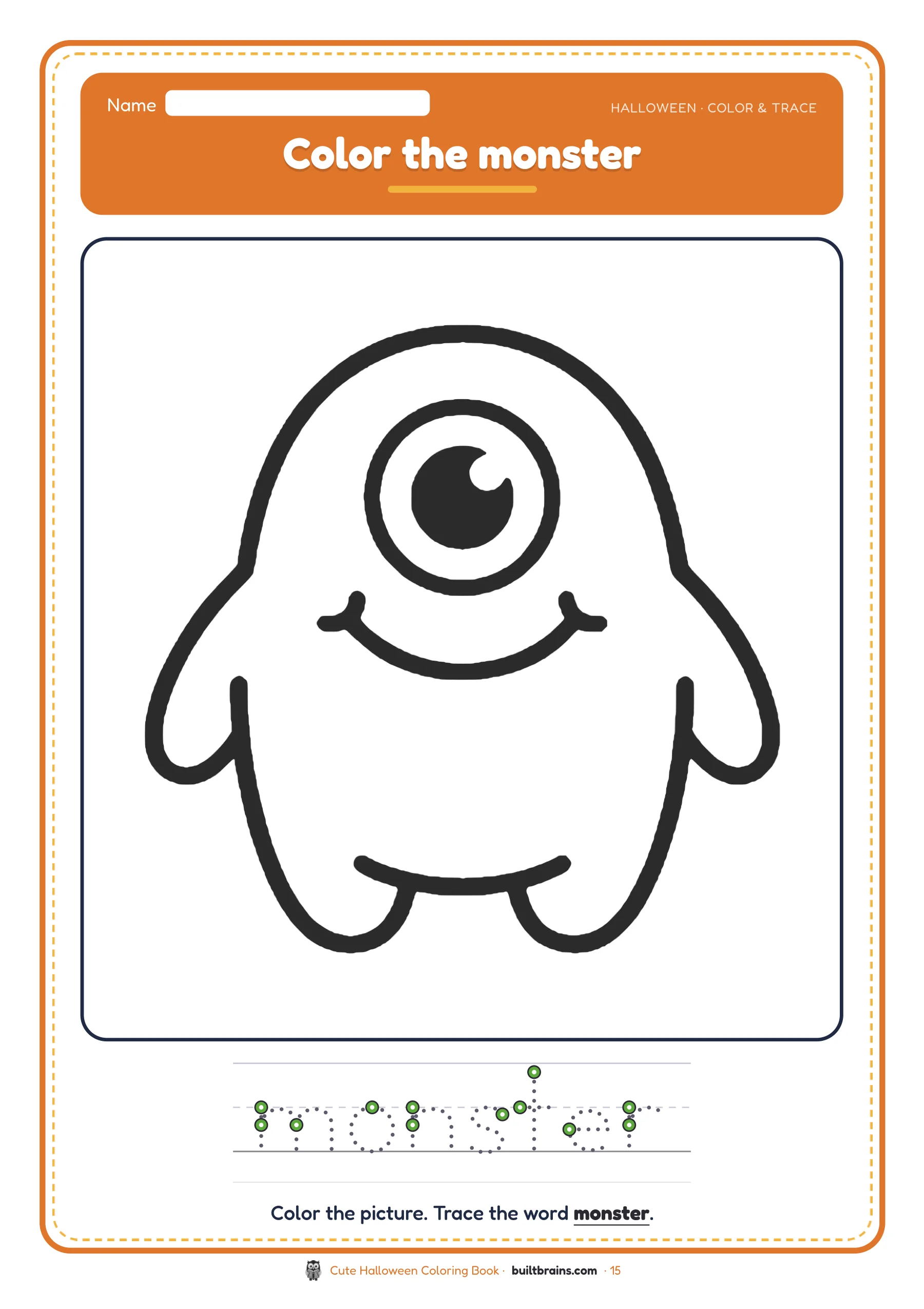 Cute Halloween Coloring Book — page preview 8
