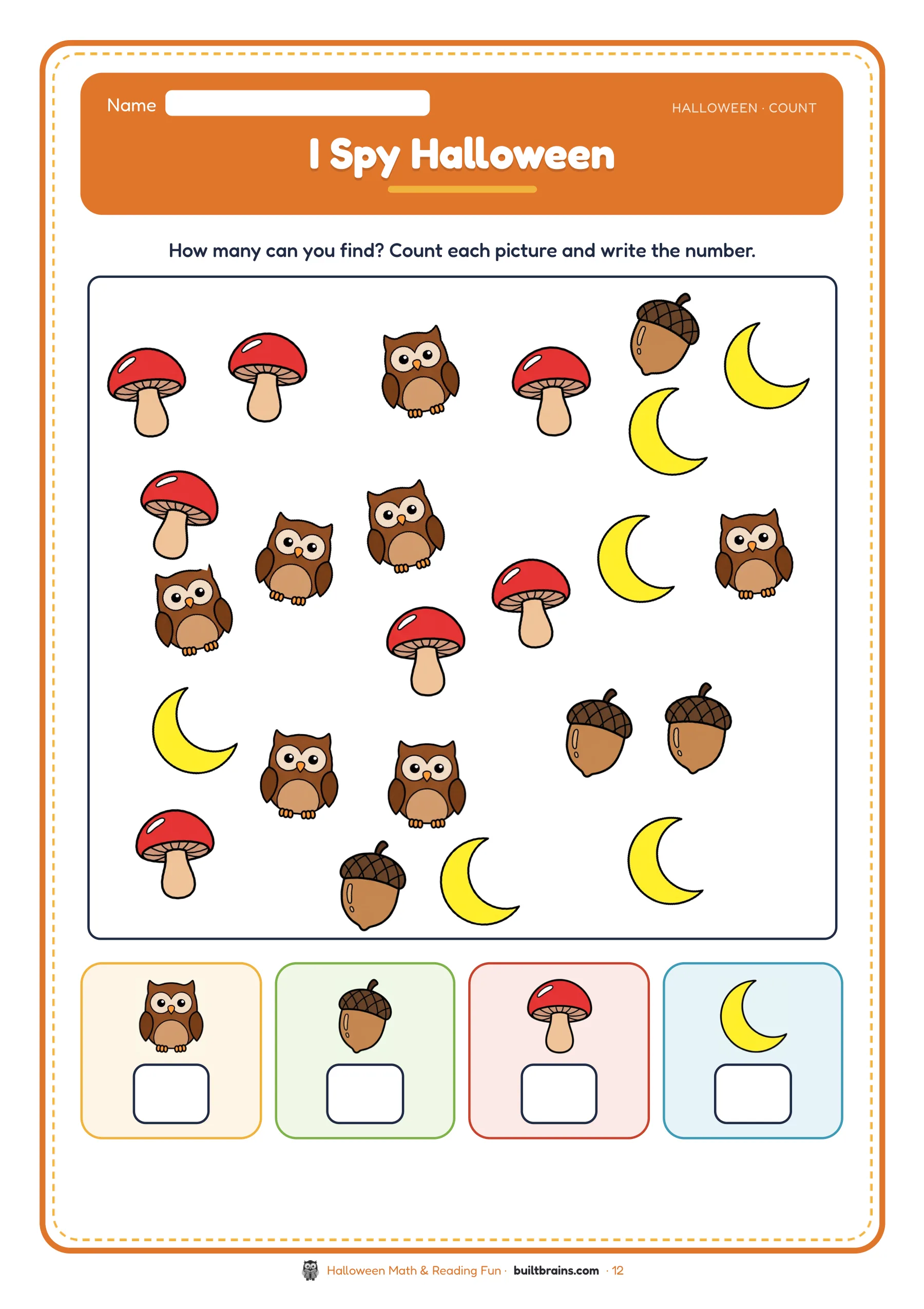 Halloween Math & Reading Fun — page preview 5