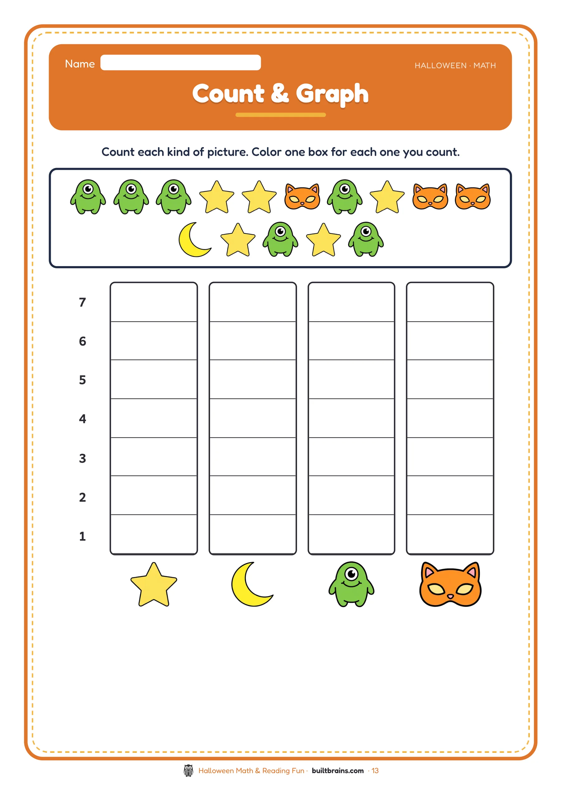 Halloween Math & Reading Fun — page preview 6