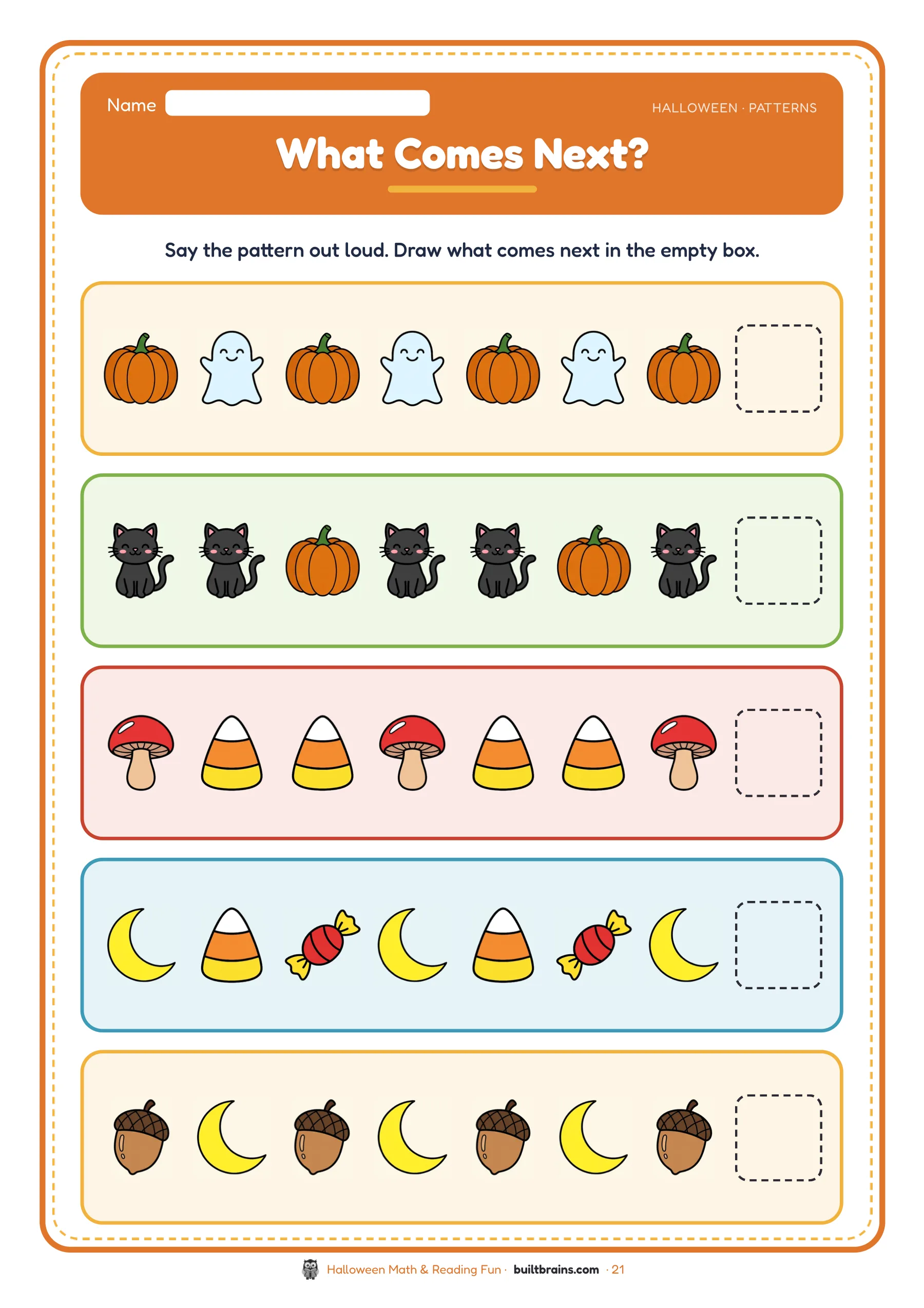 Halloween Math & Reading Fun — page preview 7