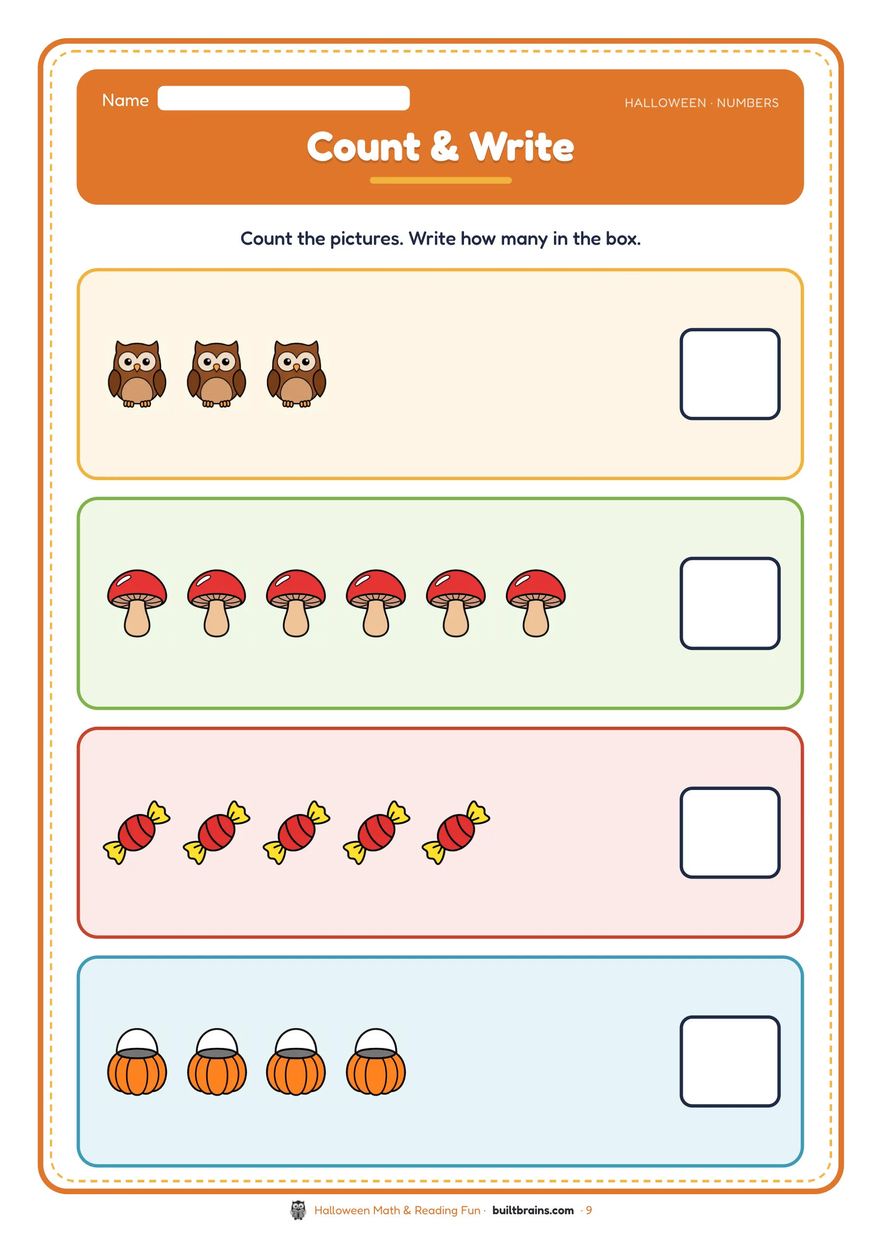 Halloween Math & Reading Fun — page preview 4
