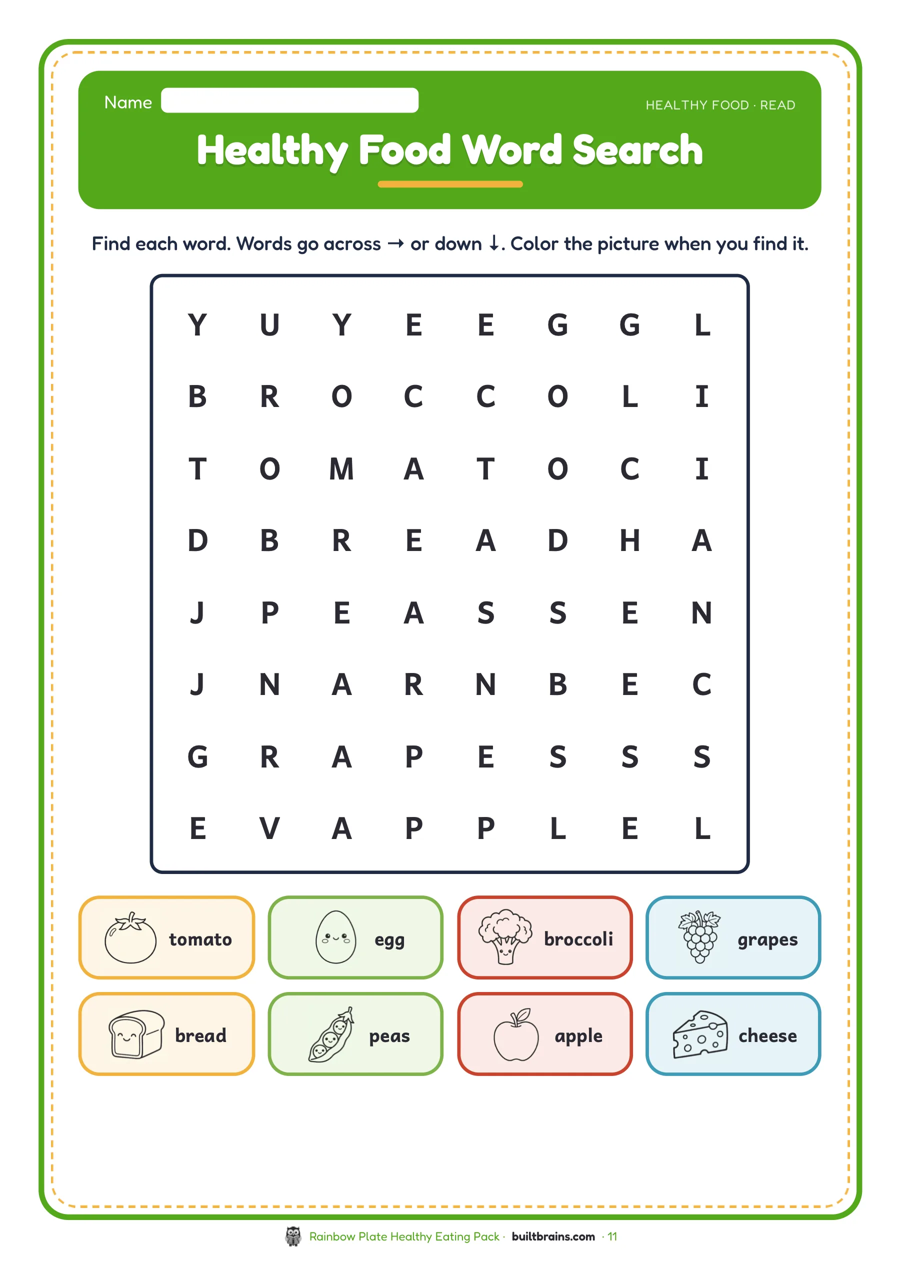 Rainbow Plate Healthy Eating Pack — page preview 6