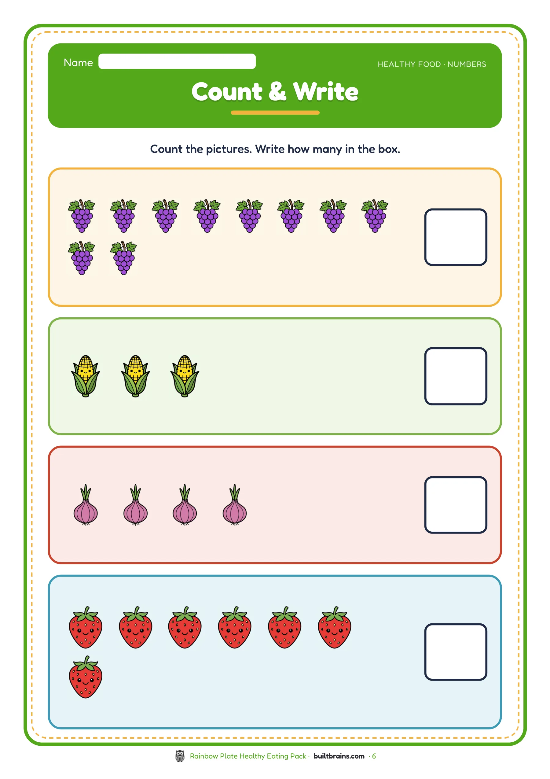Rainbow Plate Healthy Eating Pack — page preview 2