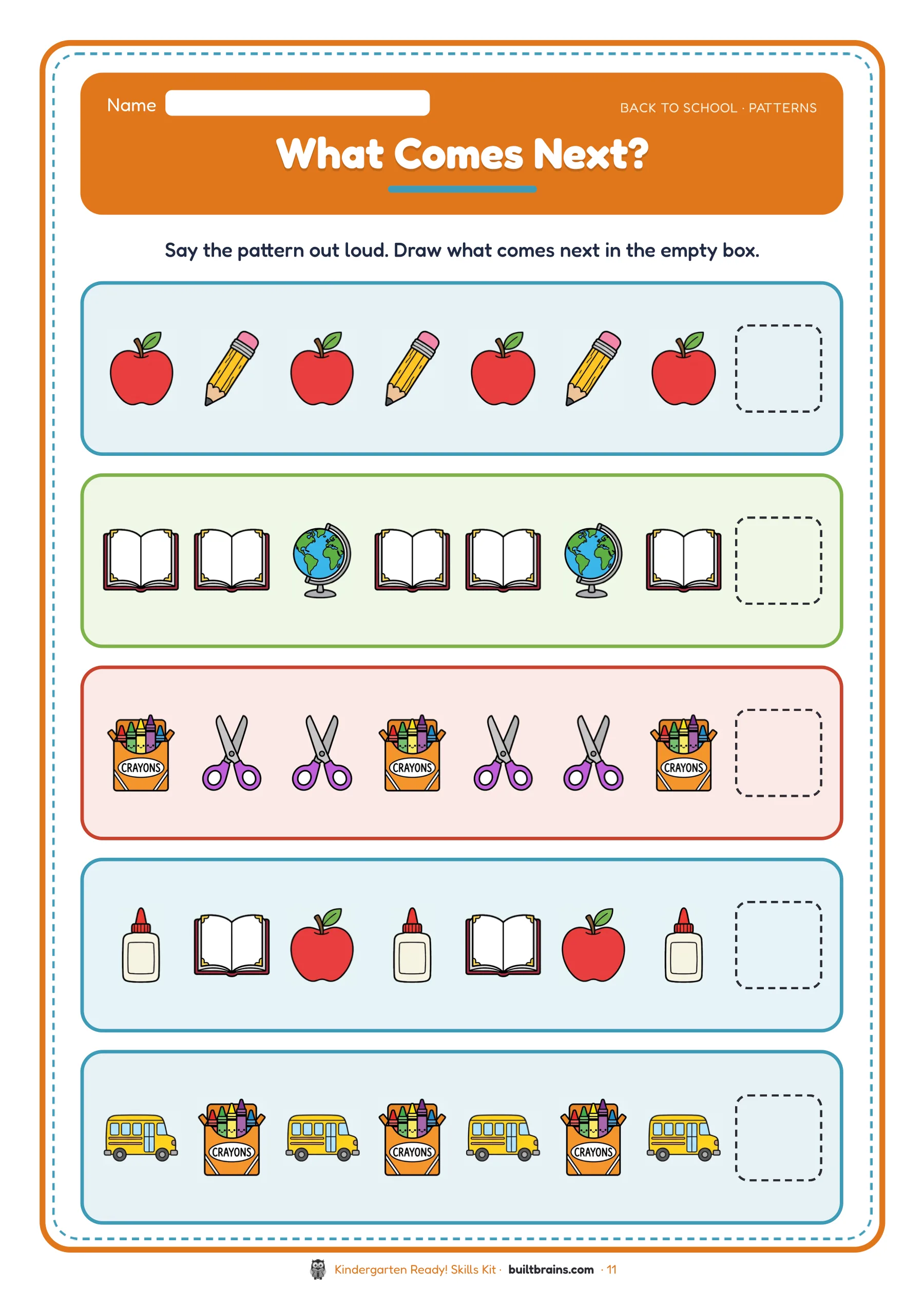 Kindergarten Ready! Skills Kit — page preview 2