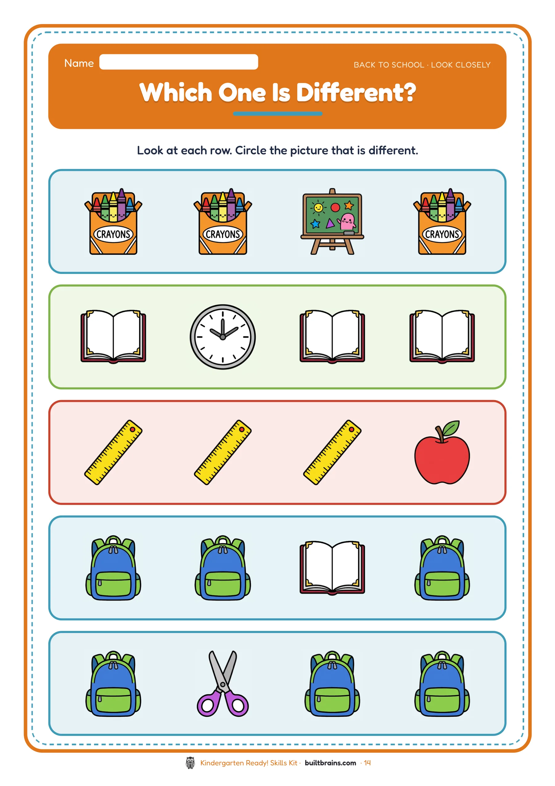 Kindergarten Ready! Skills Kit — page preview 3