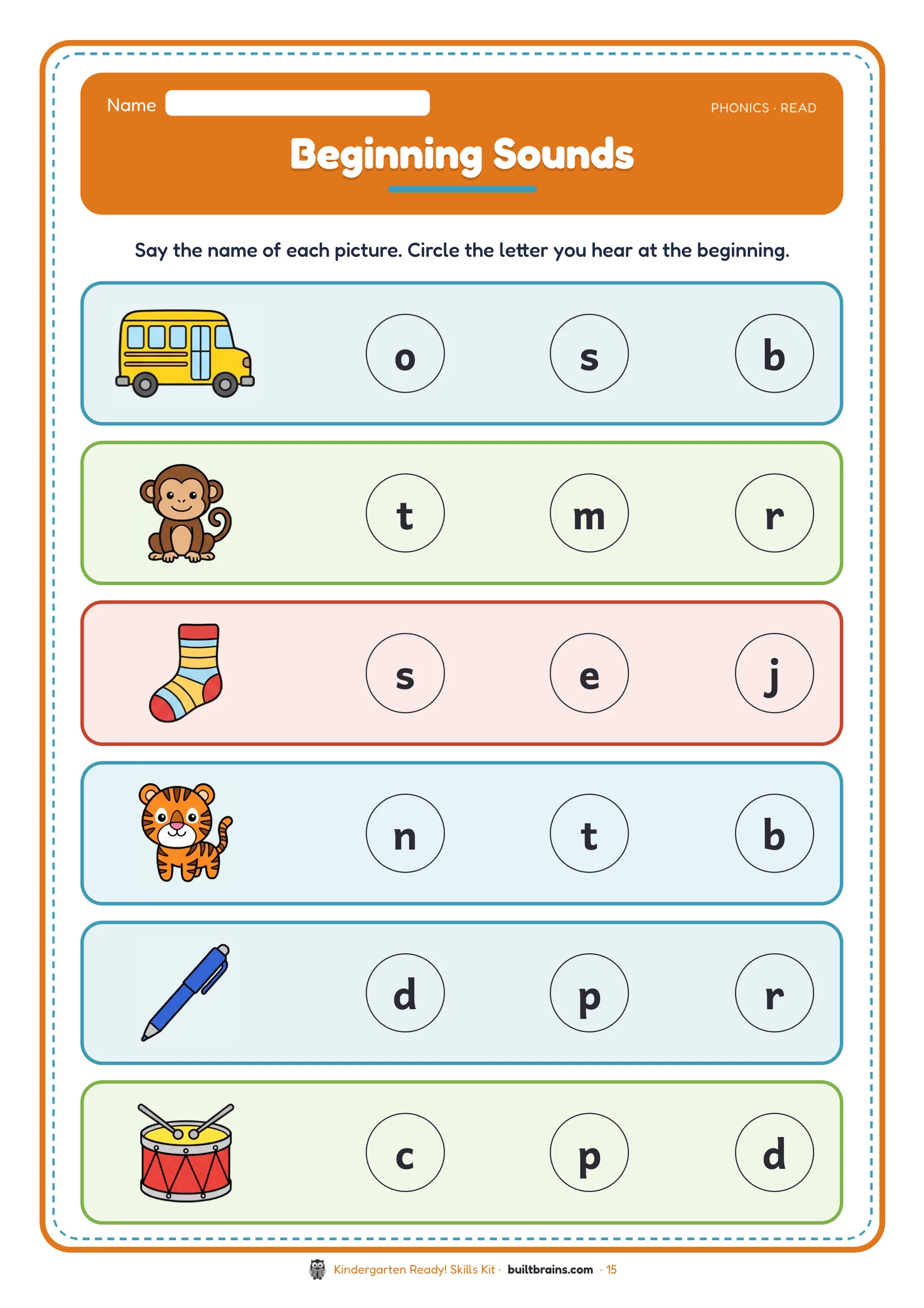 Kindergarten Ready! Skills Kit — page preview 4
