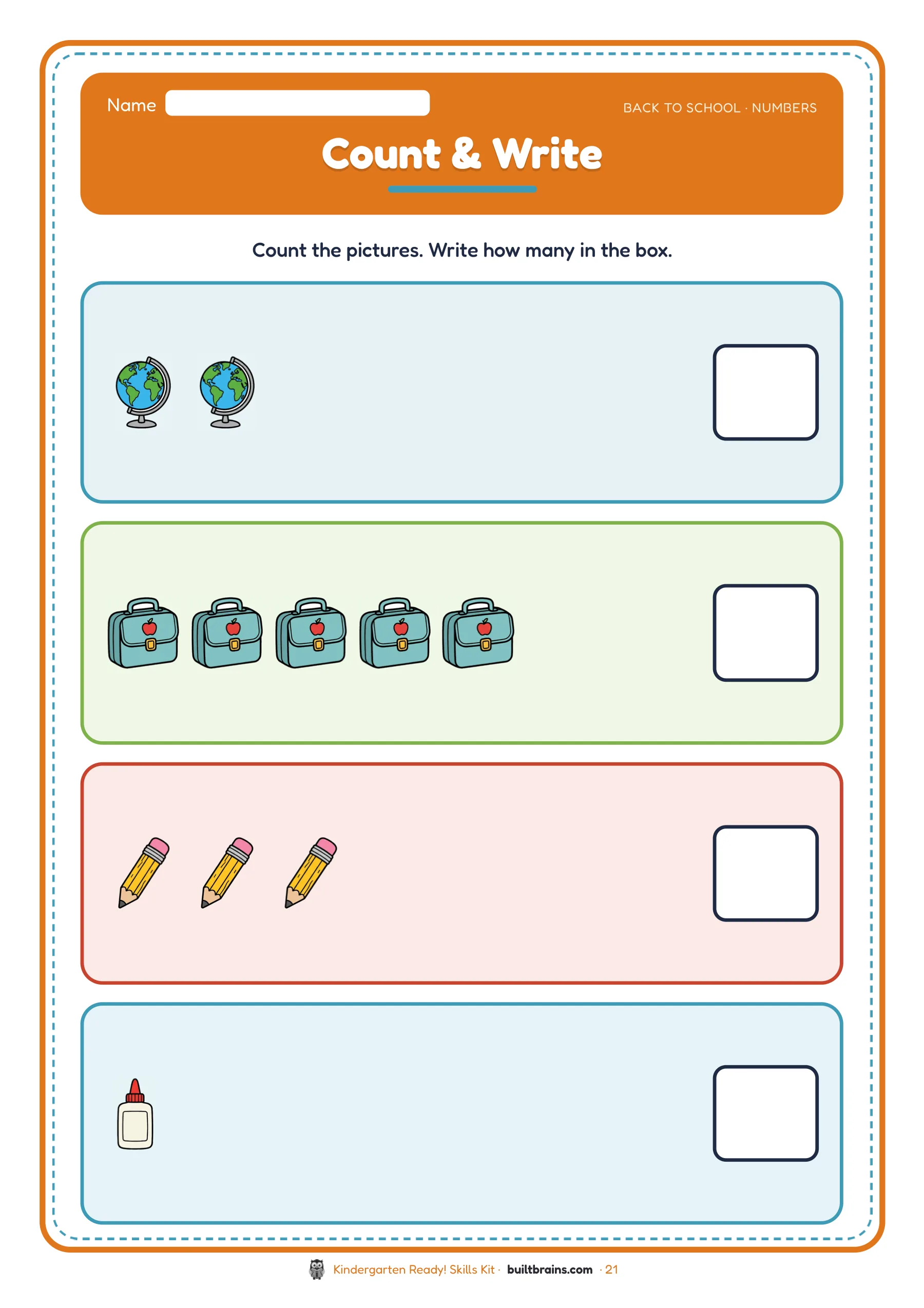 Kindergarten Ready! Skills Kit — page preview 5
