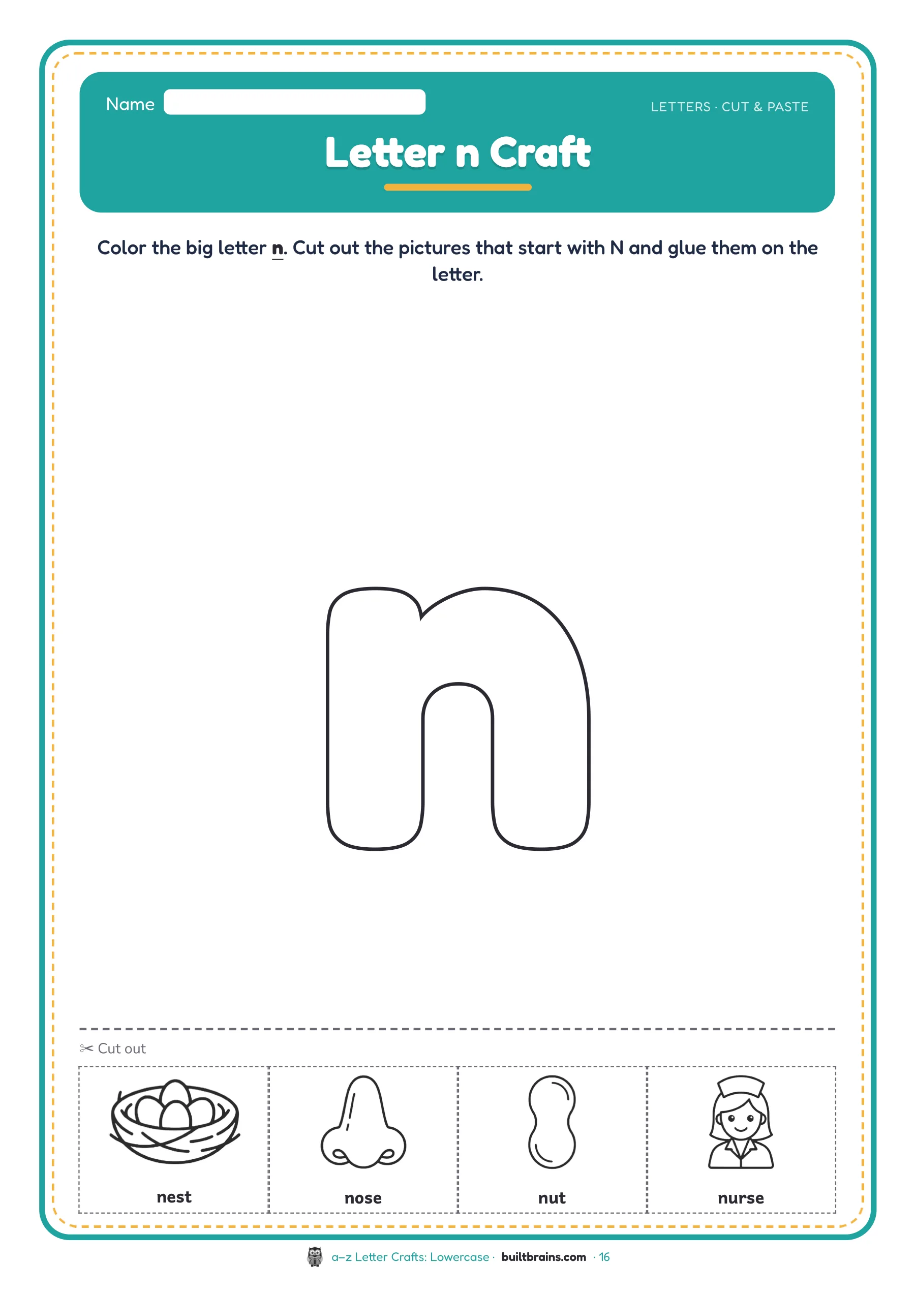 a–z Letter Crafts: Lowercase — page preview 5
