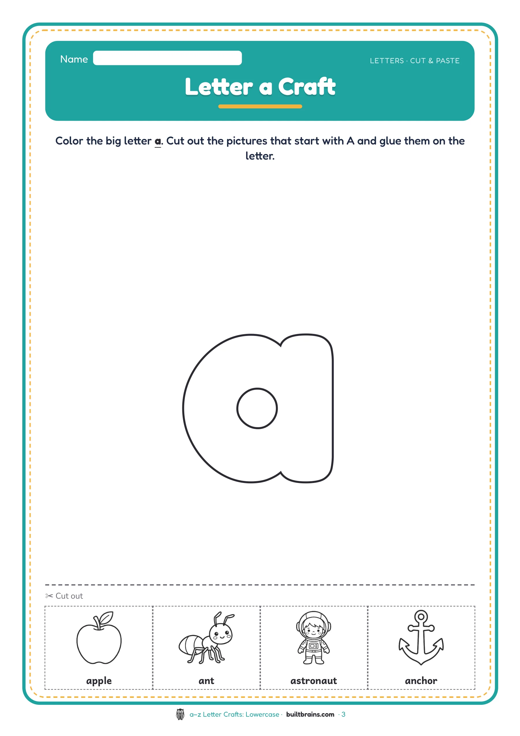 a–z Letter Crafts: Lowercase — page preview 1