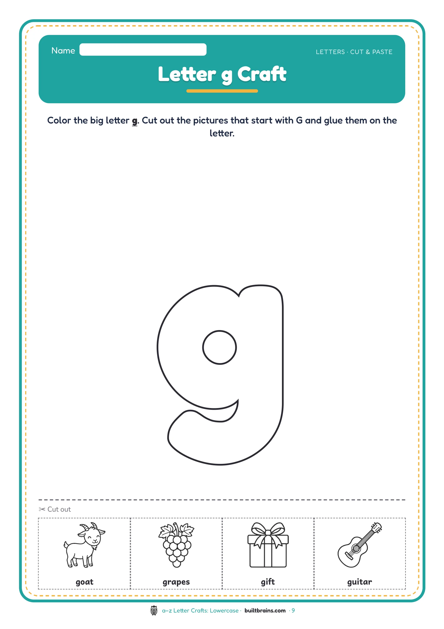 a–z Letter Crafts: Lowercase — page preview 3