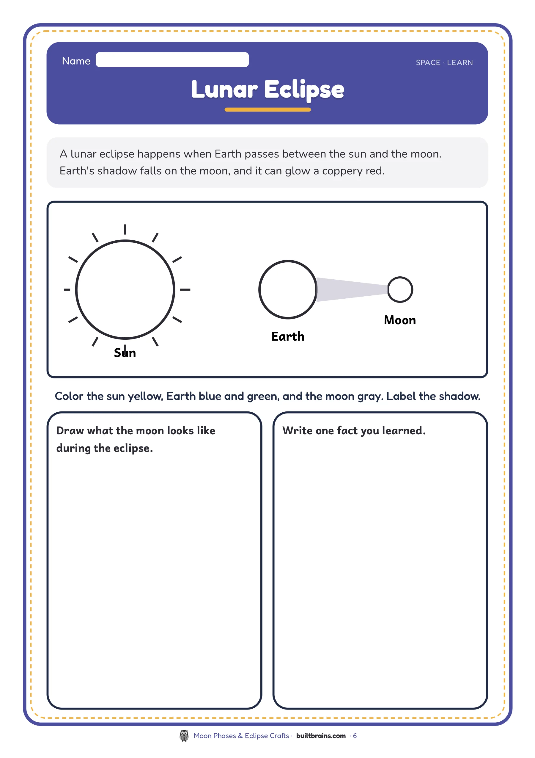 Moon Phases & Eclipse Crafts — page preview 4