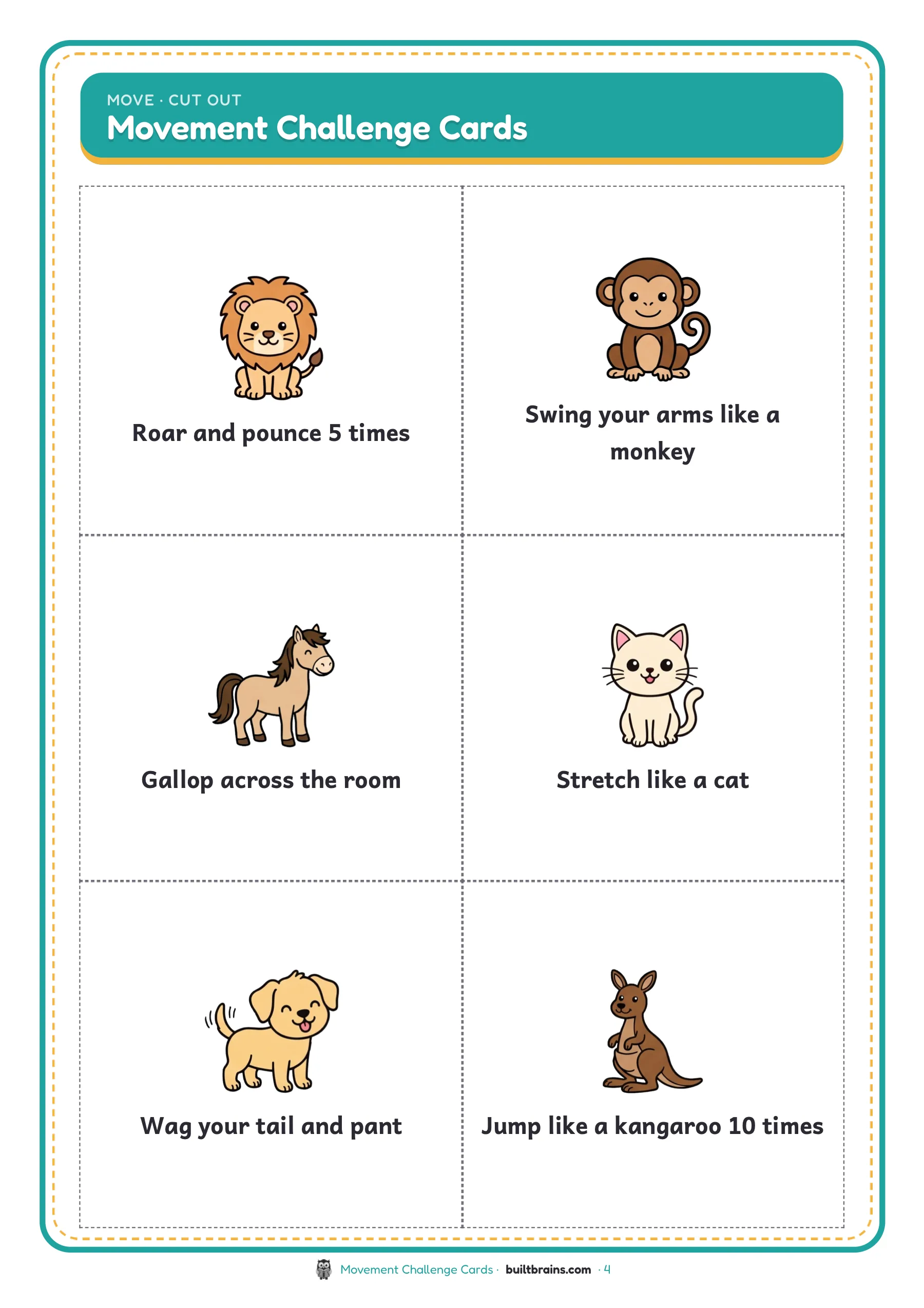 Movement Challenge Cards — page preview 2