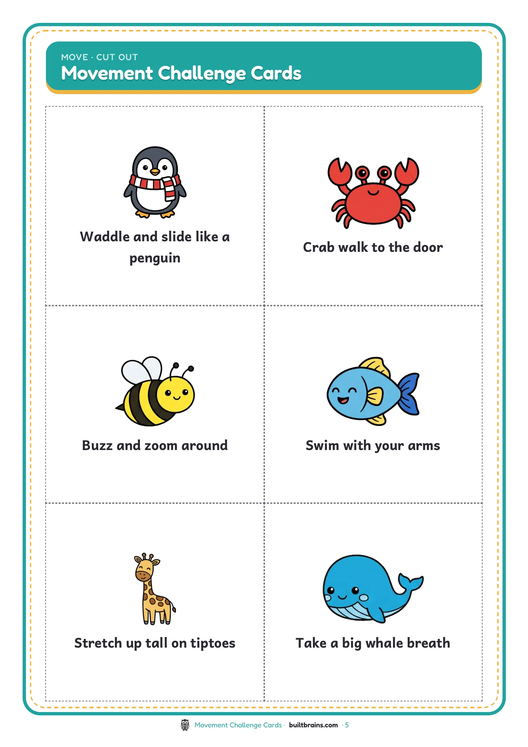 Movement Challenge Cards — page preview 3