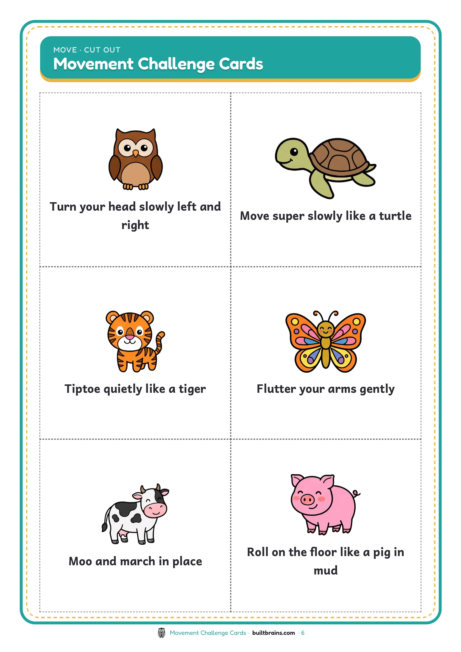 Movement Challenge Cards — page preview 4