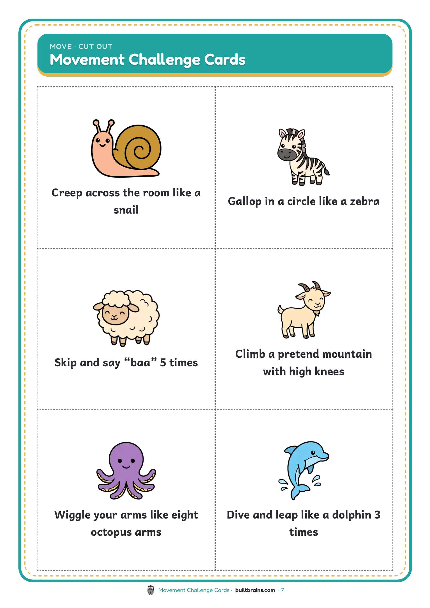 Movement Challenge Cards — page preview 5