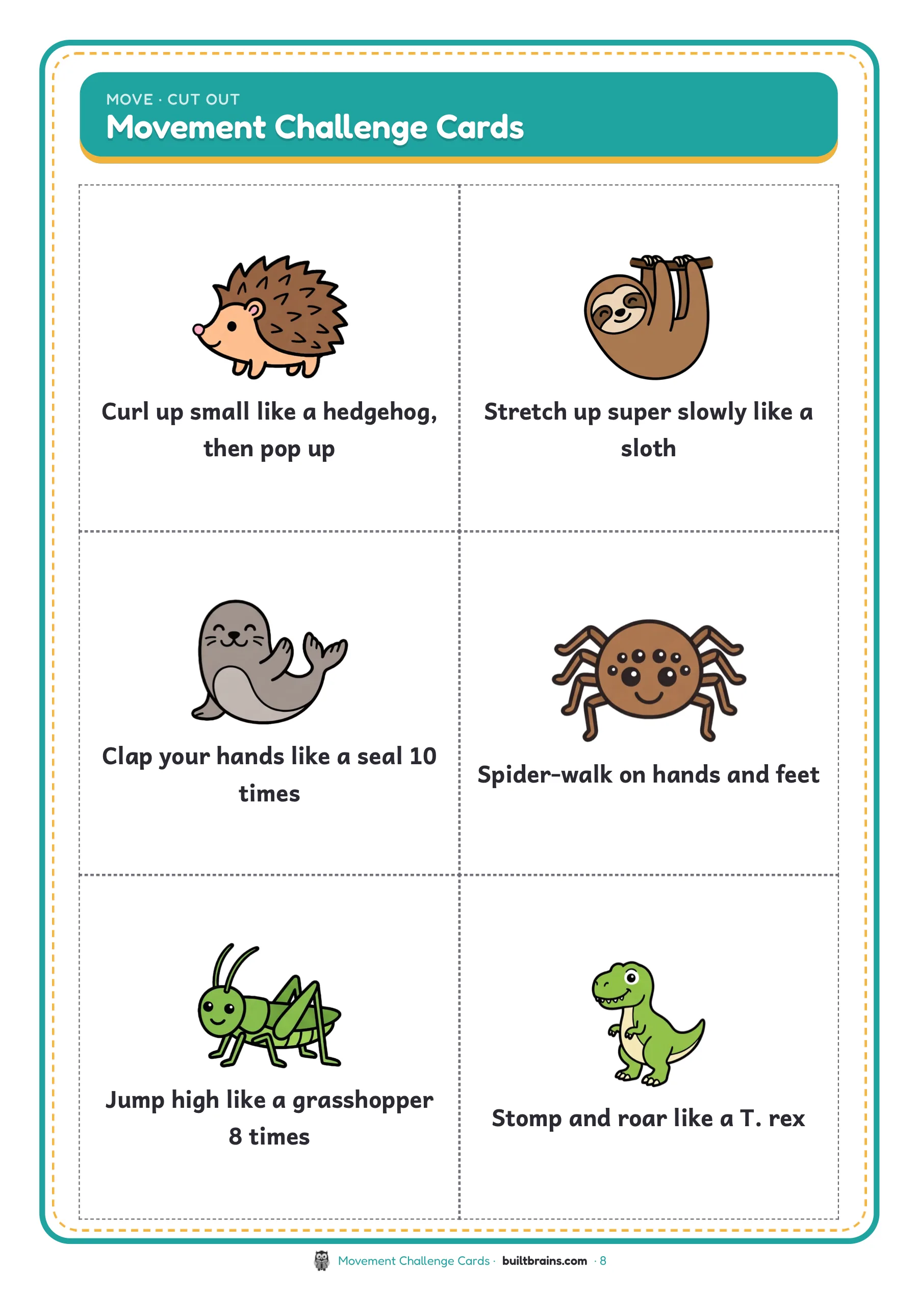 Movement Challenge Cards — page preview 6