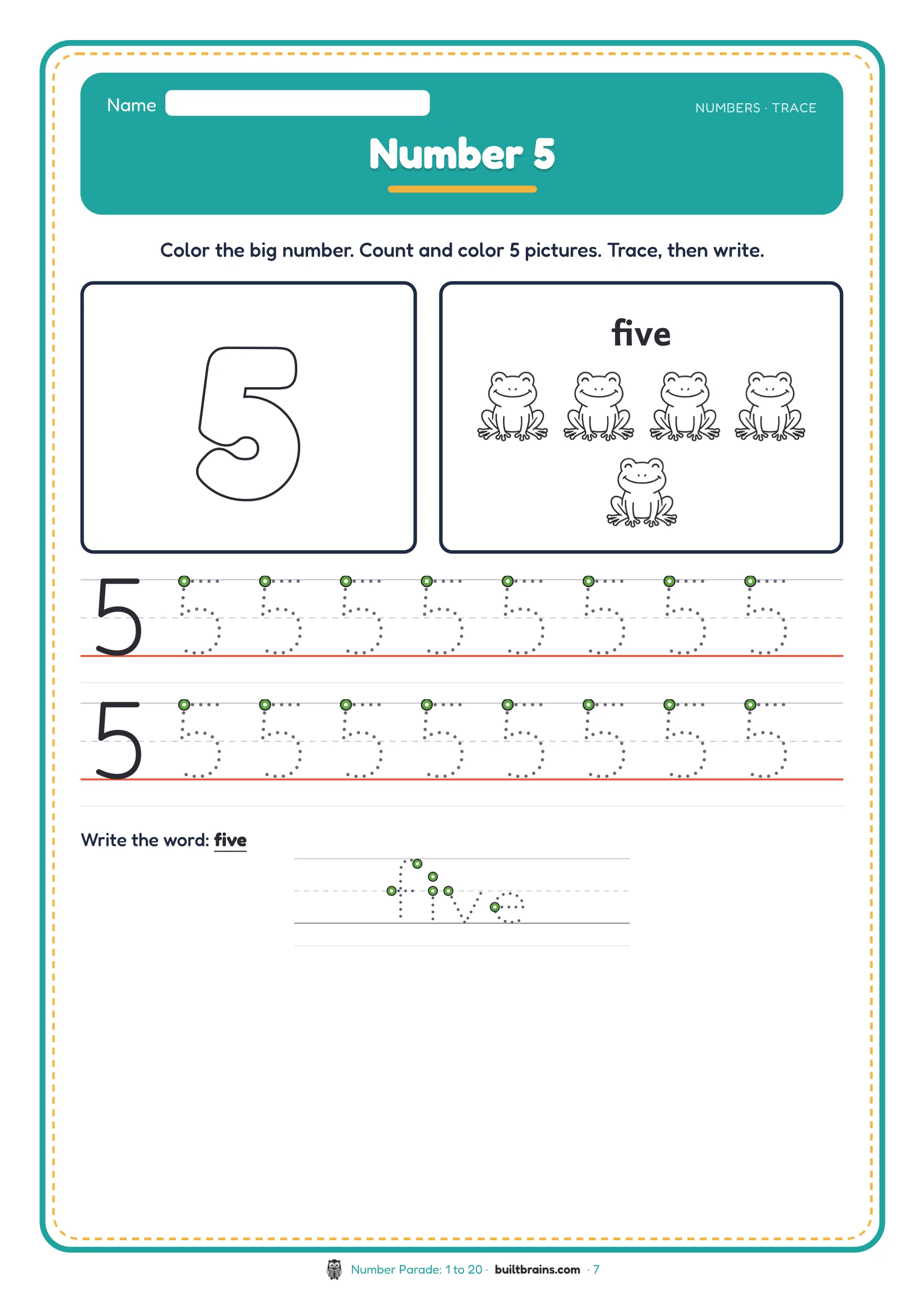 Number Parade: 1 to 20 — page preview 3