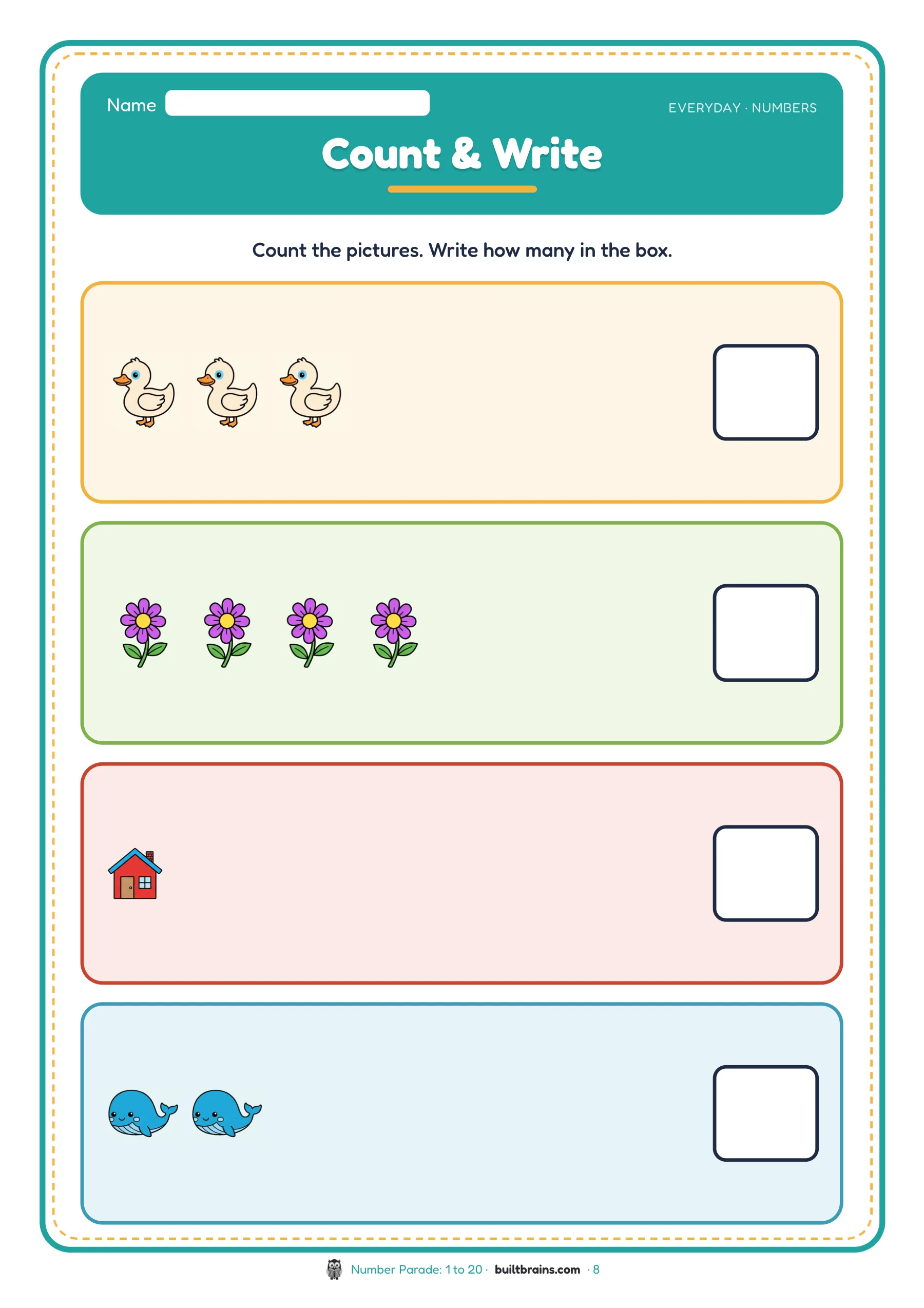 Number Parade: 1 to 20 — page preview 4