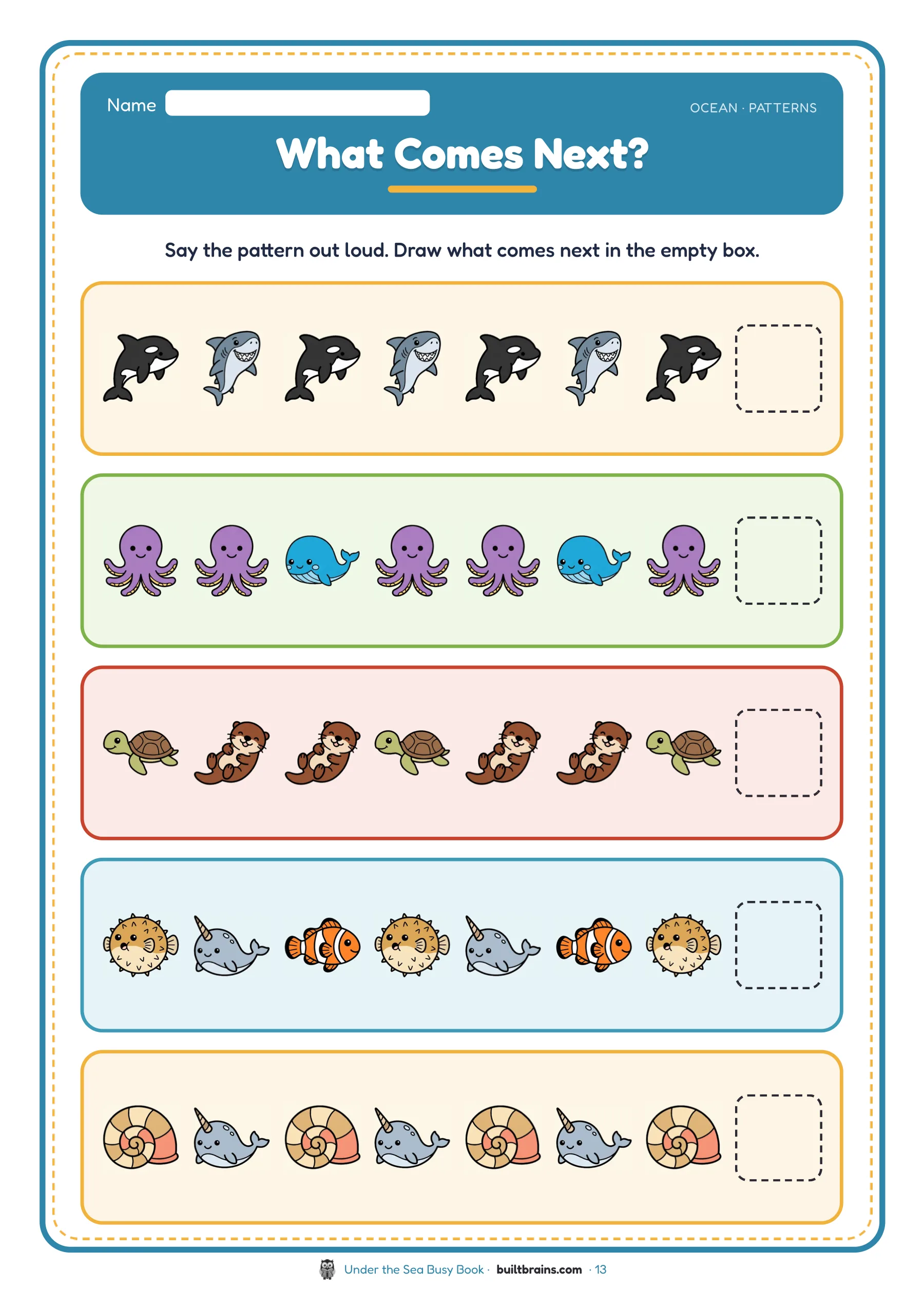 Under the Sea Busy Book — page preview 6